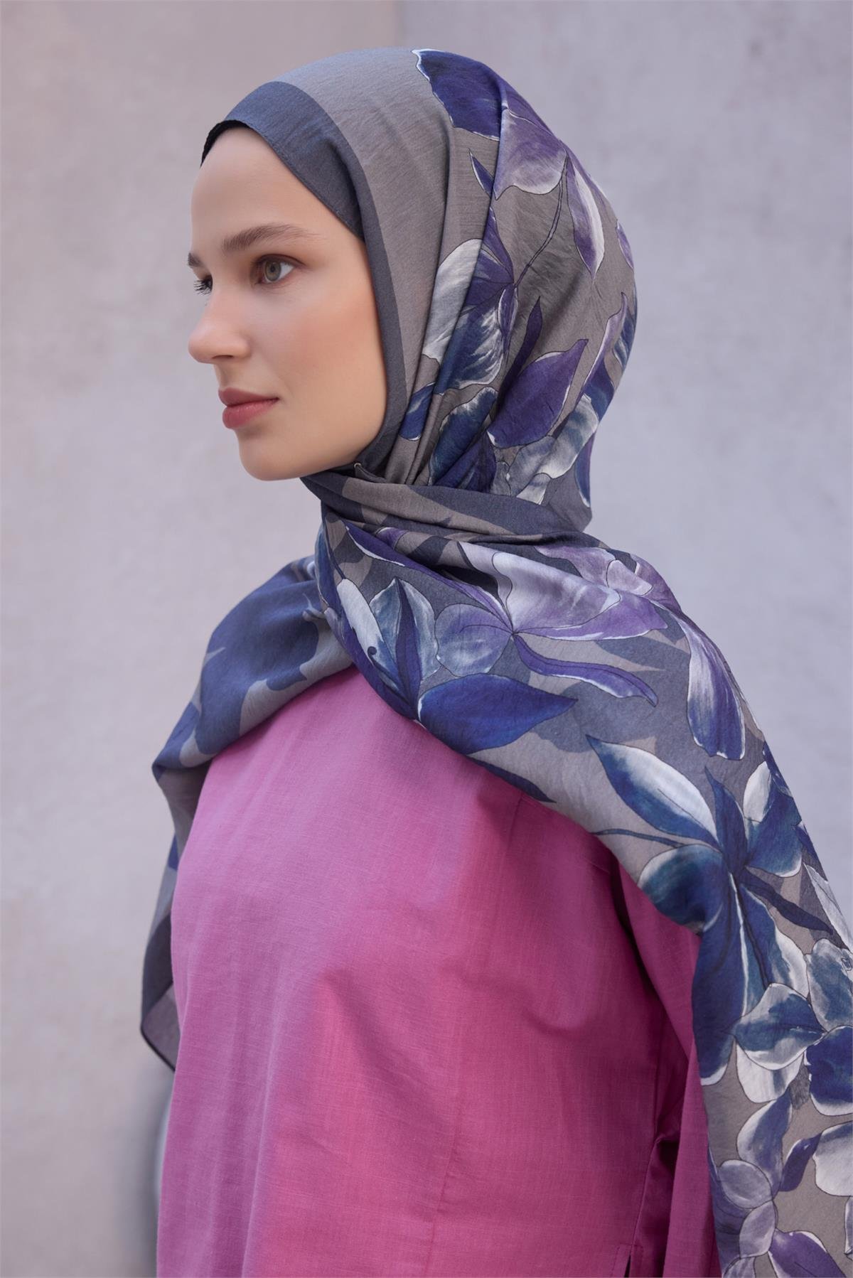 FRESH LENA ŞAL 1487 - FÜME