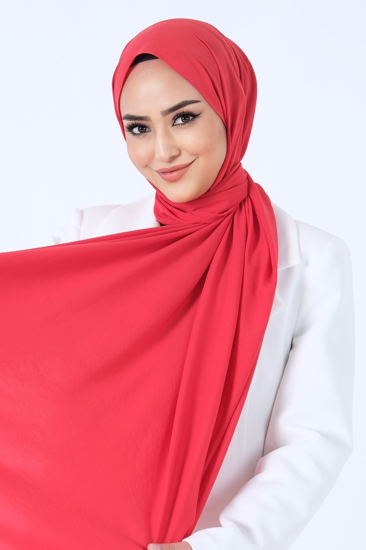 ASYA LİKRALI ŞAL - KIRMIZI