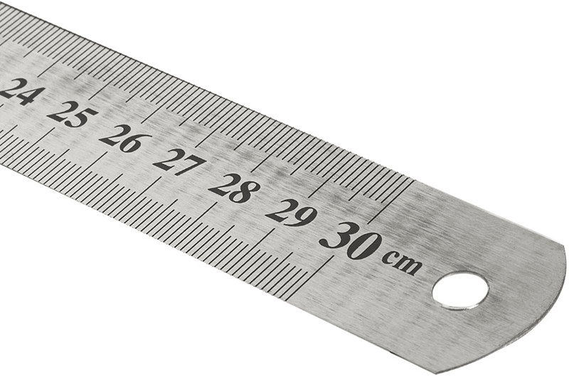 KRAF Çelik Cetvel 30 Cm Inch Ölçülü 530g