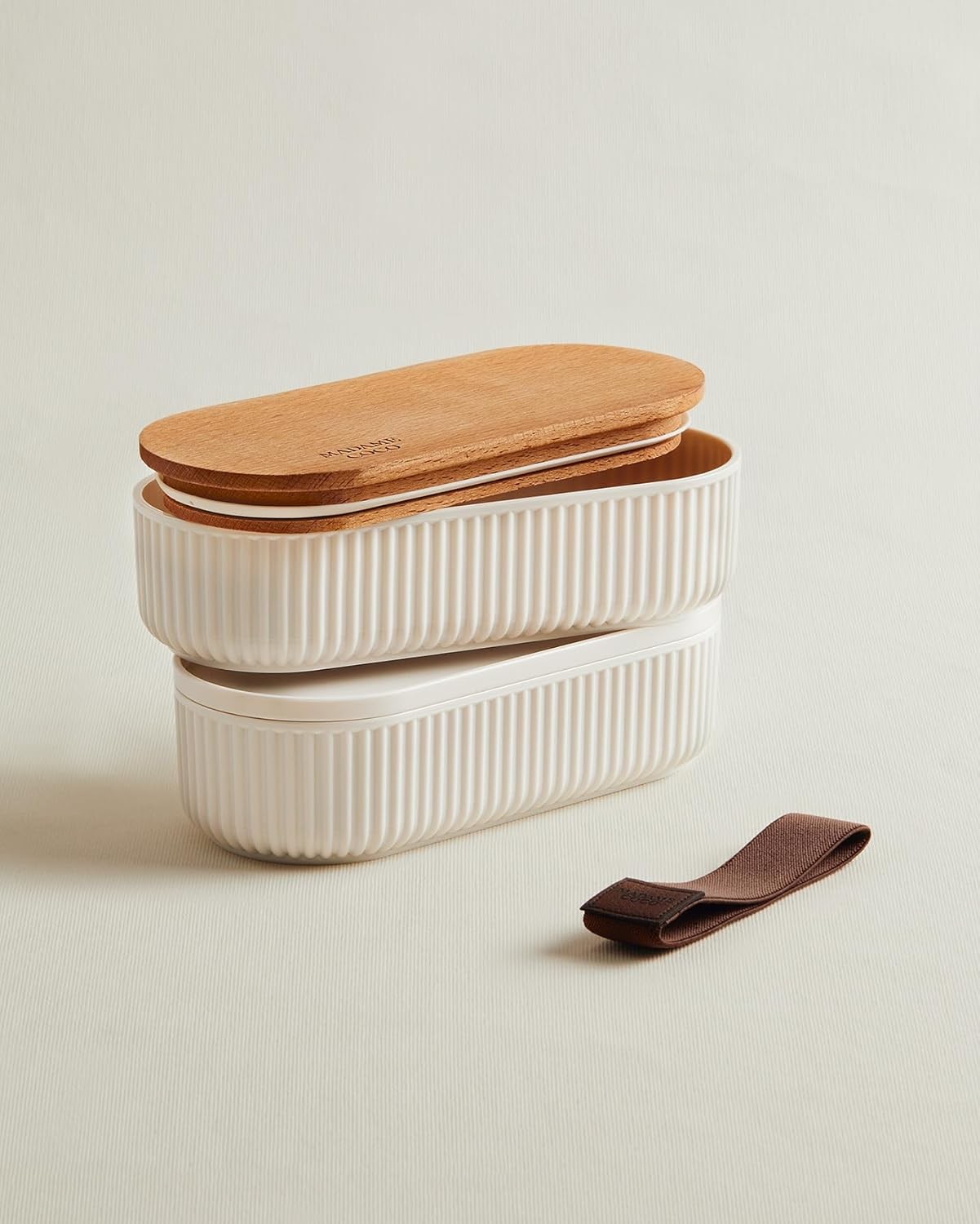 Madame Coco Magou 500ml Ahşap Kapaklı Lunch Box 2'li
