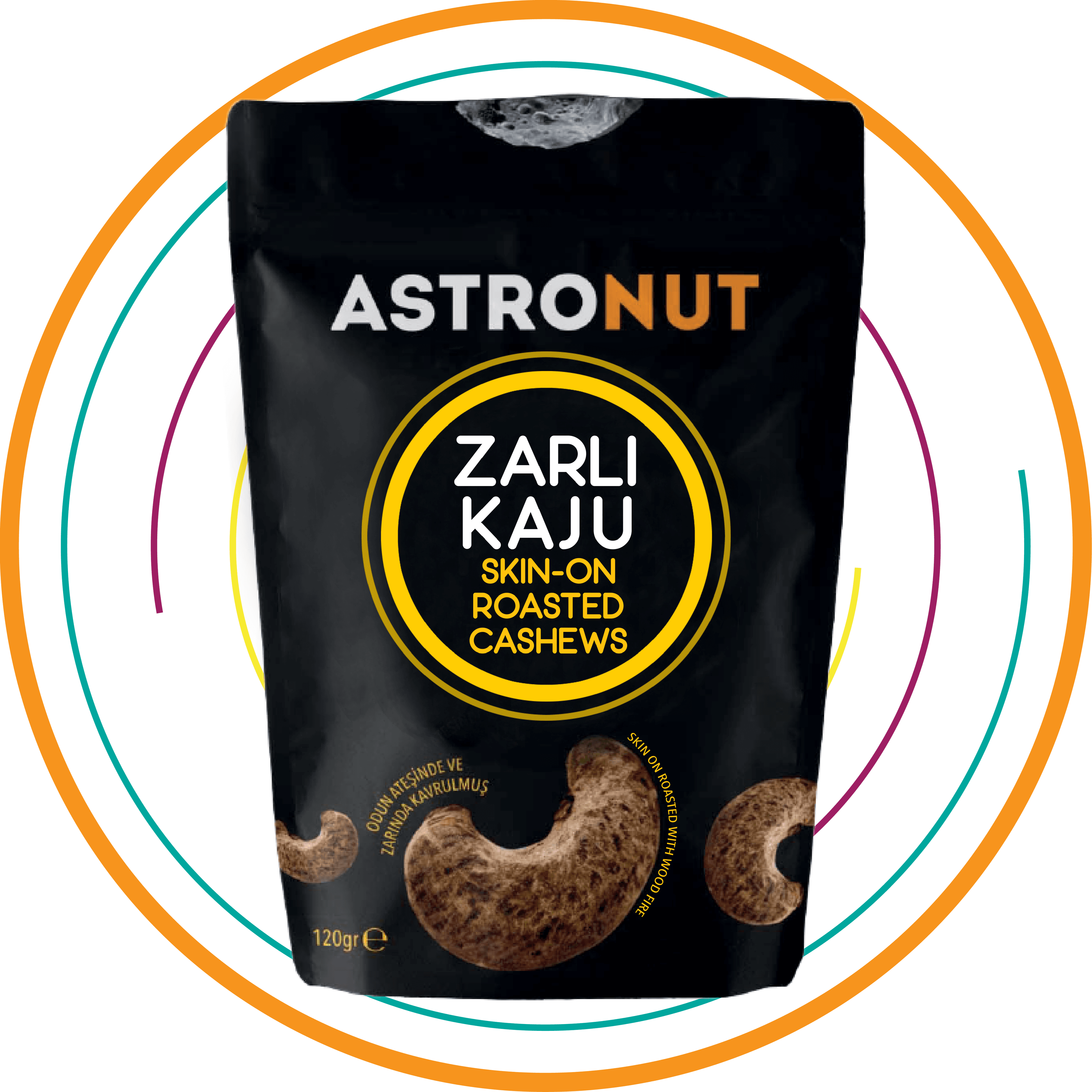 Astronut Odun Ateşinde ve Zarında Kavrulmuş Kaju 120g