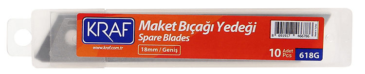 KRAF MAKET BIÇAĞI YEDEĞİ GENİŞ 100 LÜ 618G