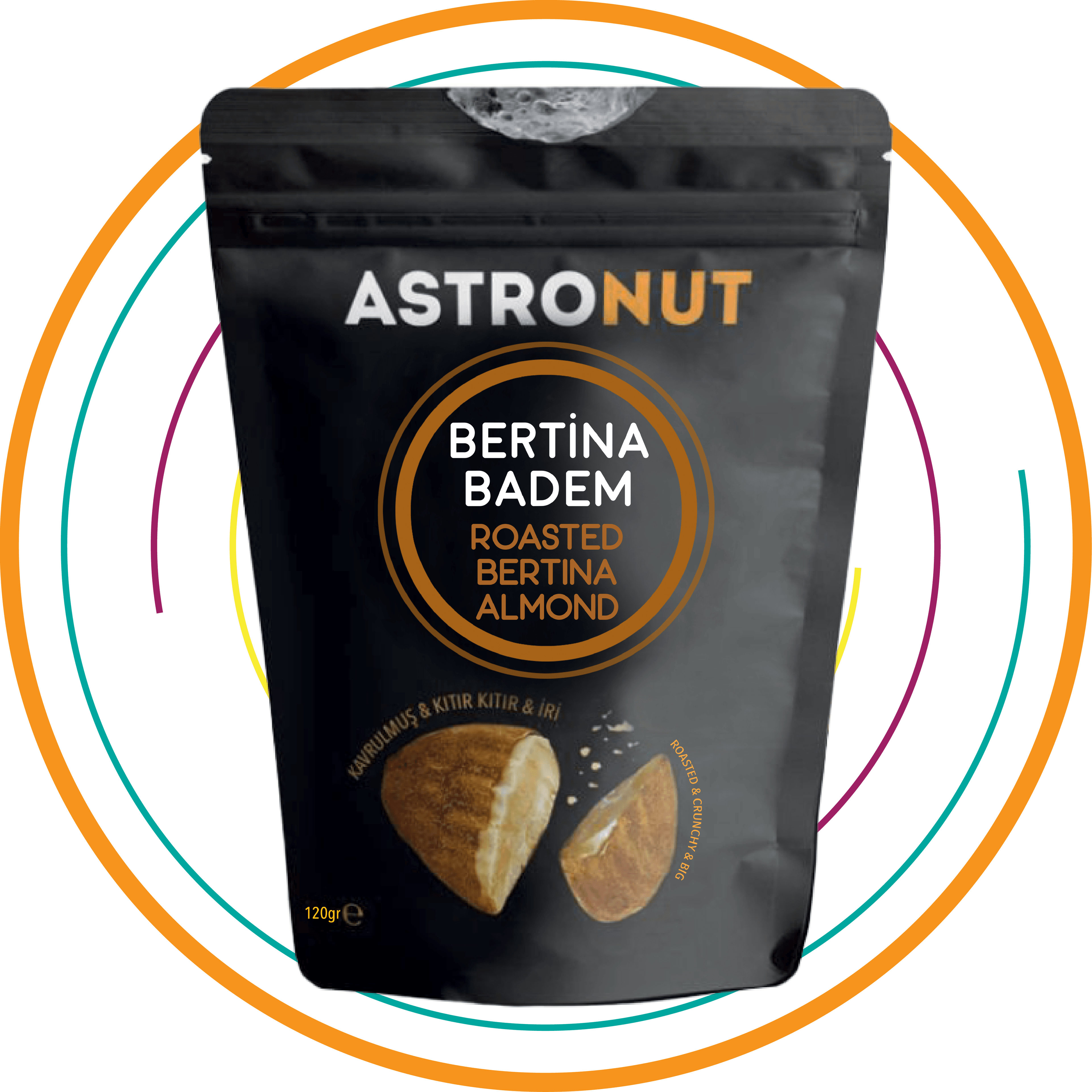 Astronut Kavrulmuş Yerli Bertina Badem 120g