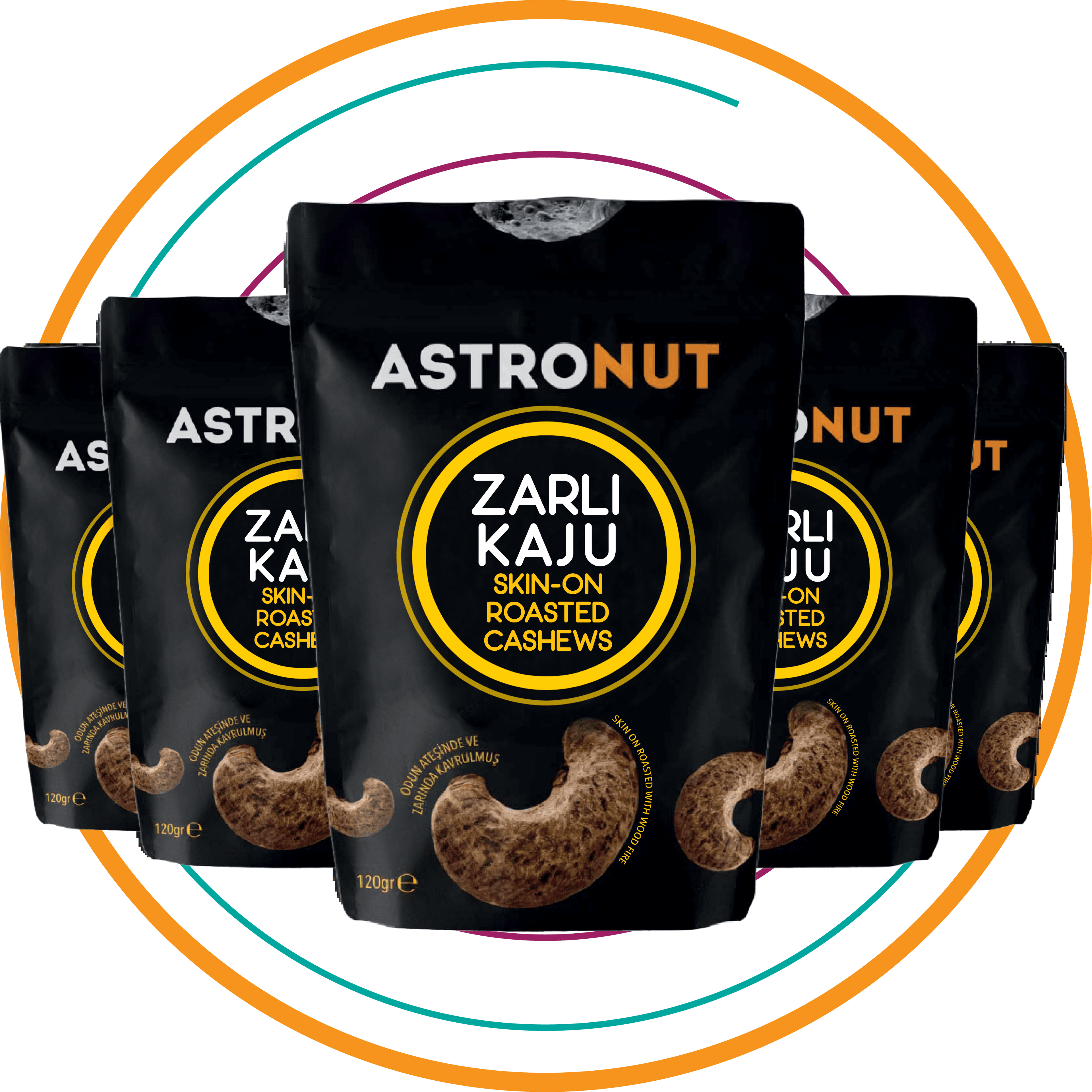 Astronut Odun Ateşinde ve Zarında Kavrulmuş Kaju 120g