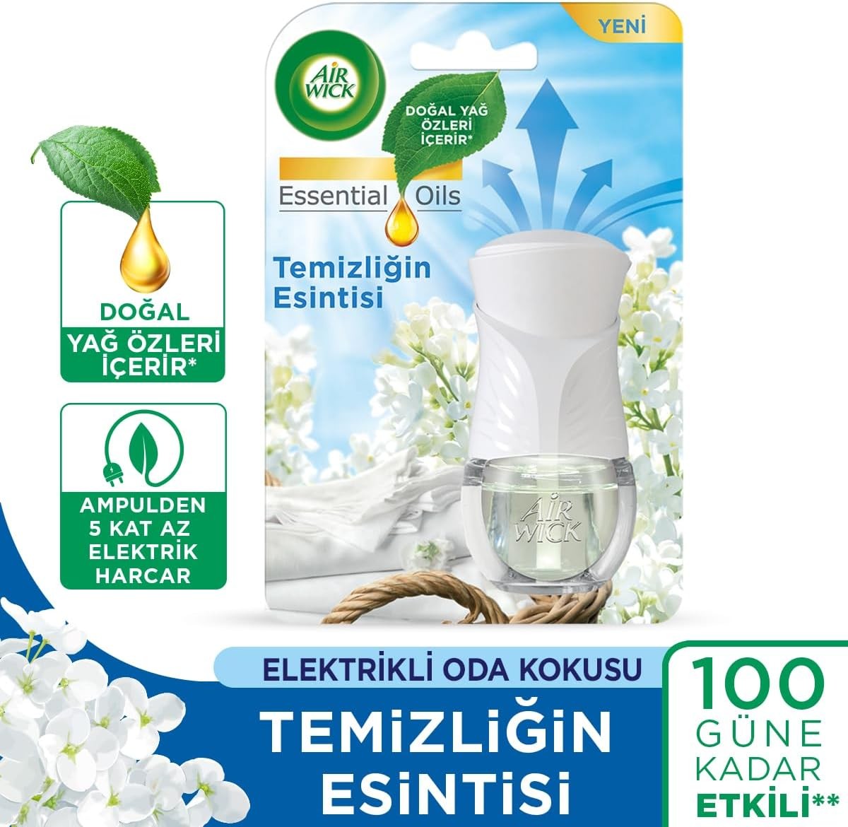 Air Wick Elektrikli Oda Kokusu Cihaz Yedek Şişe Temizliğin Esintisi