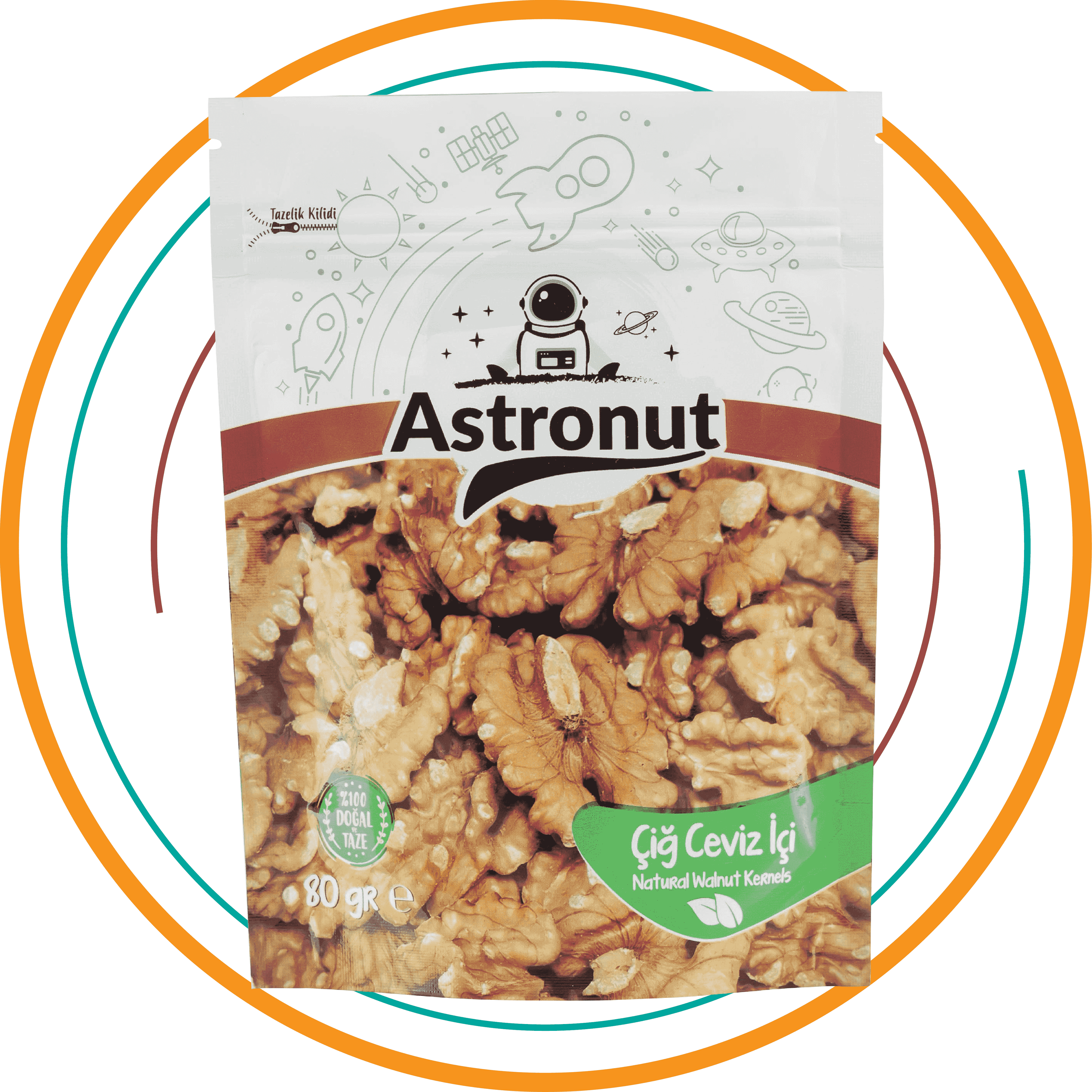 Astronut Ceviz içi Kelebek 80g (5 Adet)