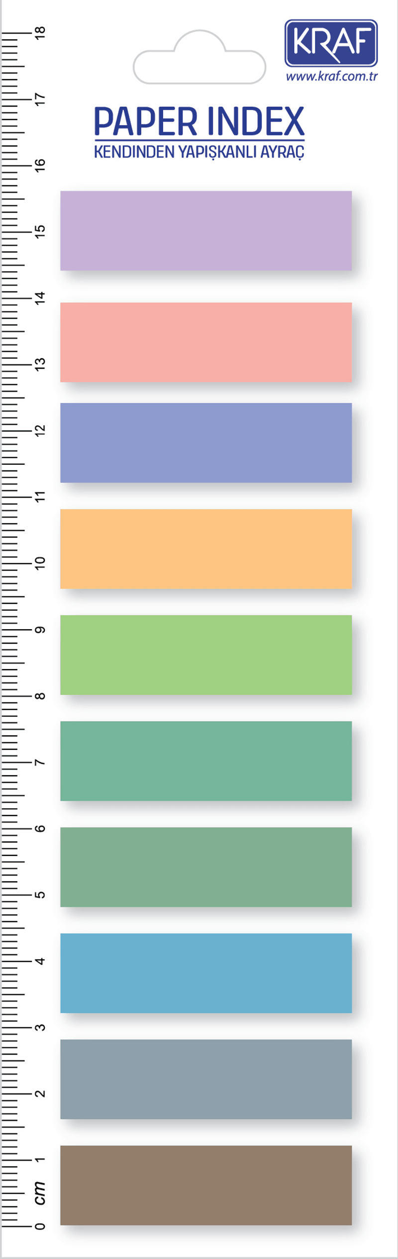 KRAF INDEX FILM (PP) 13x44MM 10 RENK X 20 YP 51246