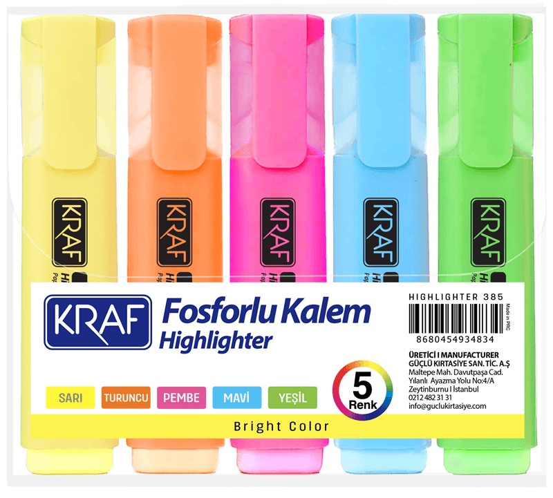 KRAF FOSFORLU KALEM 385 5 Lİ
