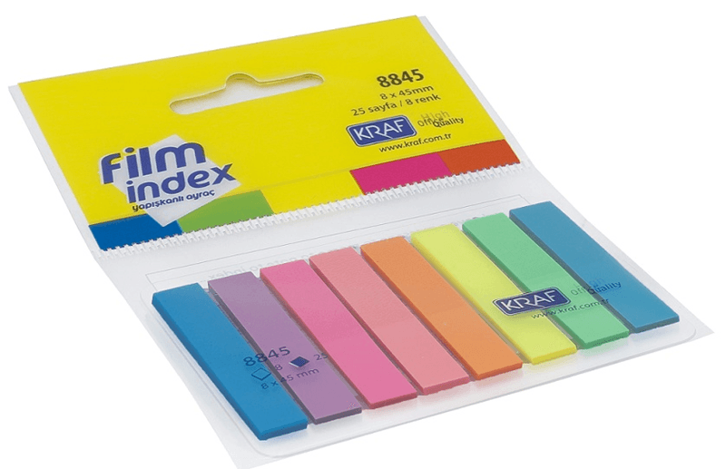 KRAF INDEX FILM (PP) 8x45 MM 8 RENK x 25 YP 8845