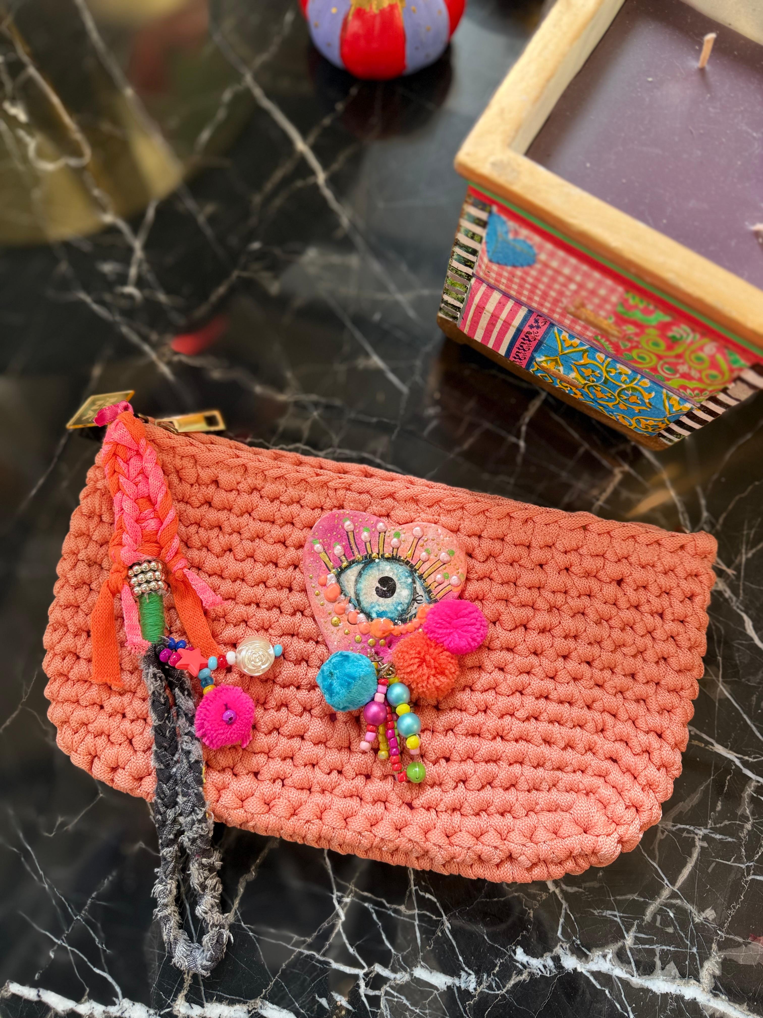 Özel Tasarım Boncuklu Clutch