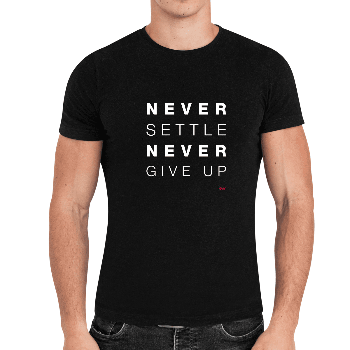 NEVER SETTLE NEVER GIVE UP  