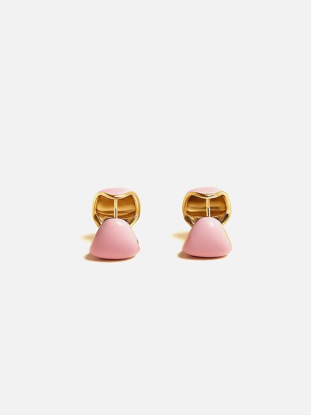 Coral Toz Pembe Gold Küpe KP20