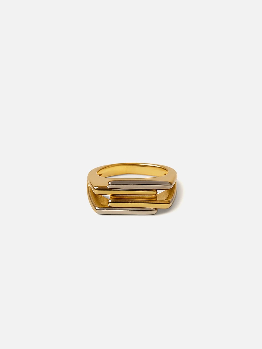 Lal Gold Silver Detaylı Yüzük YZ06