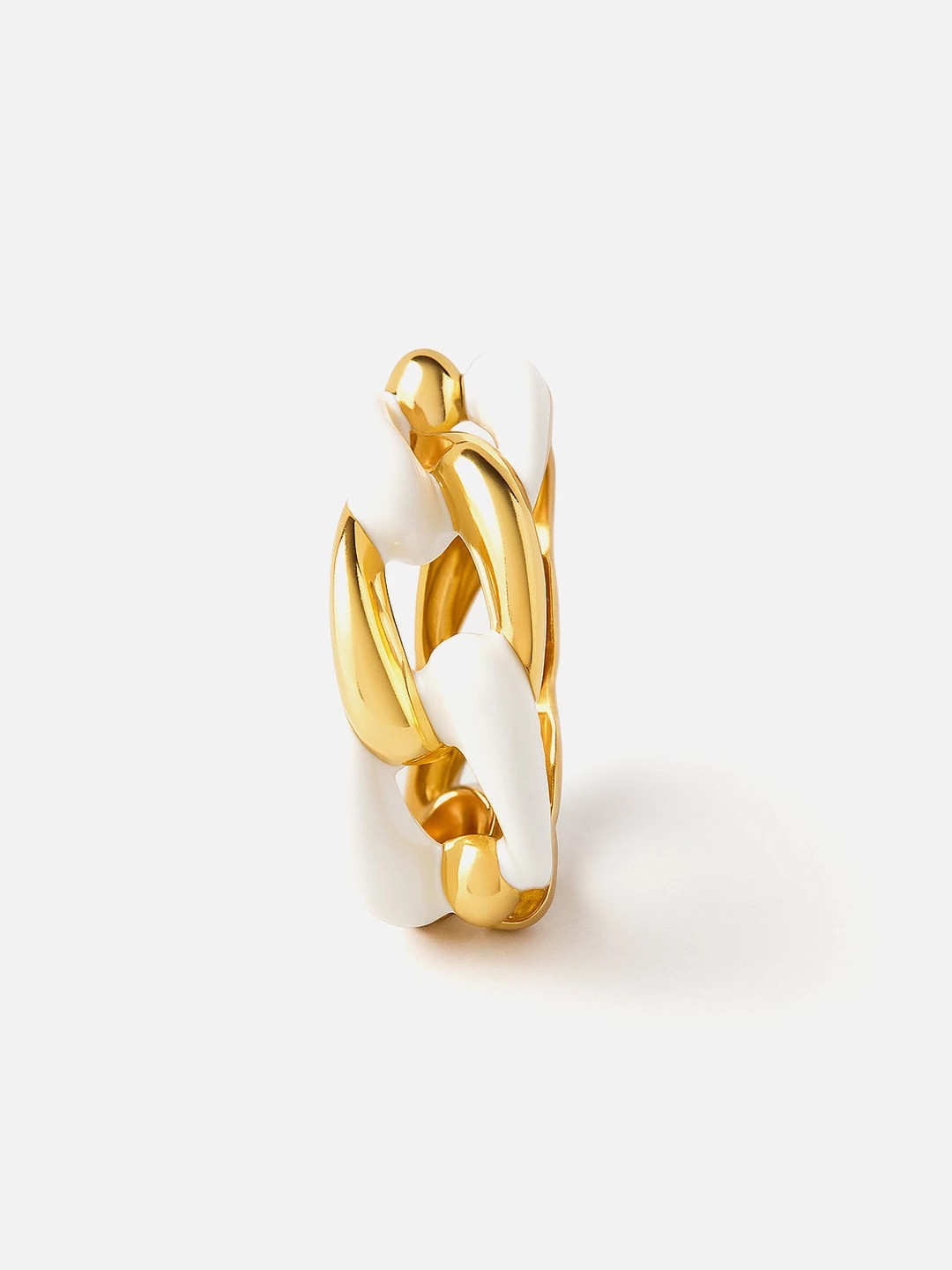 Beyaz Gold Kelepçe Bileklik BL06