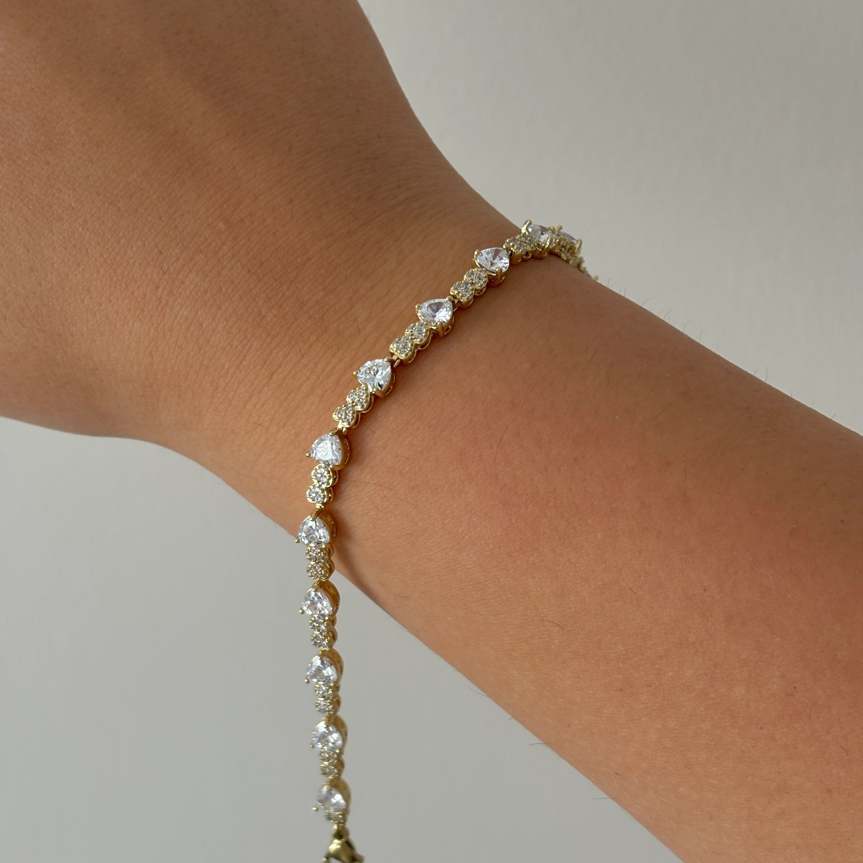 Xuping Taşlı Kalp Detay Bileklik