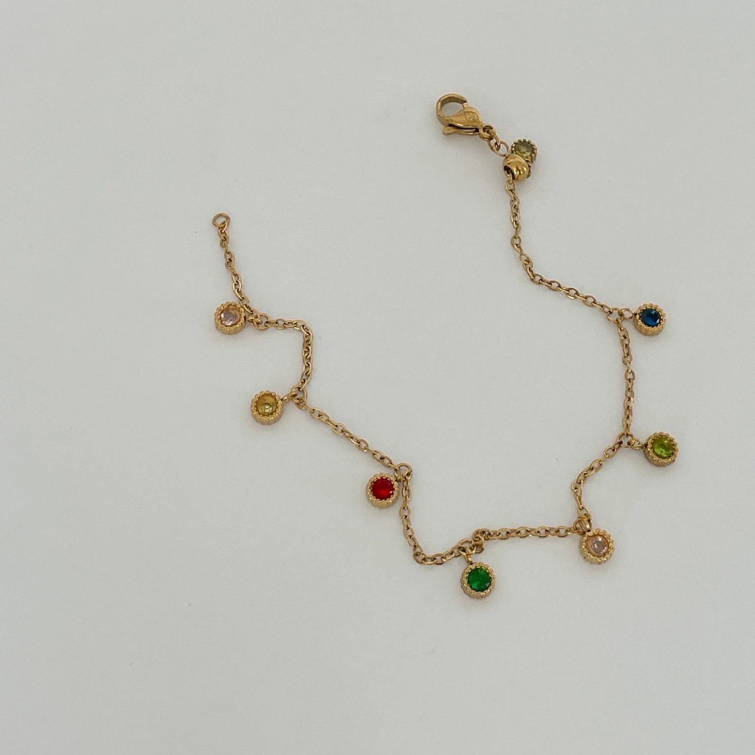 Çelik Pastel Renk Taş Bileklik