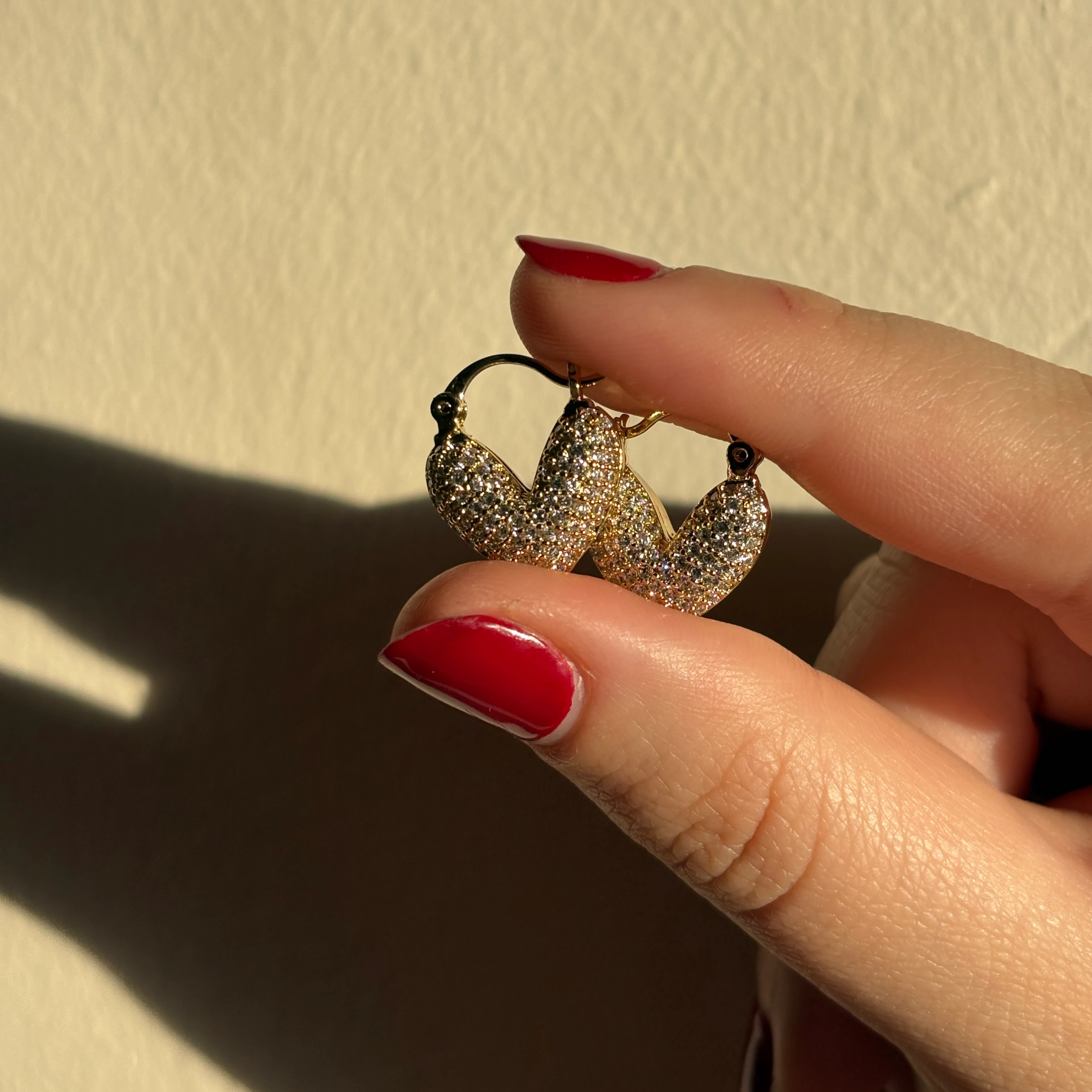 Xuping Mini Taşlı Kalp Detay Küpe