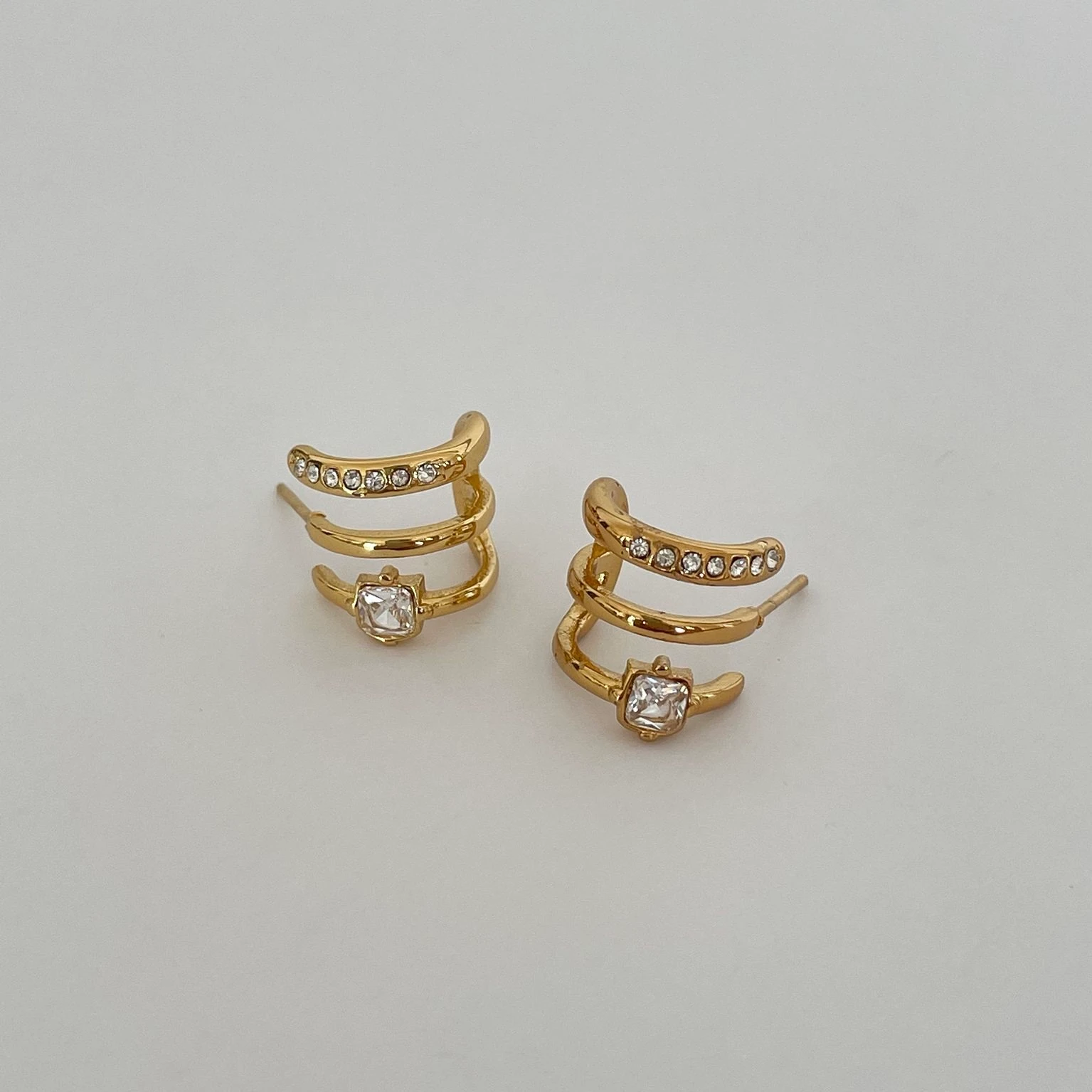 Çelik Minimal Çoklu Görünüm Küpe