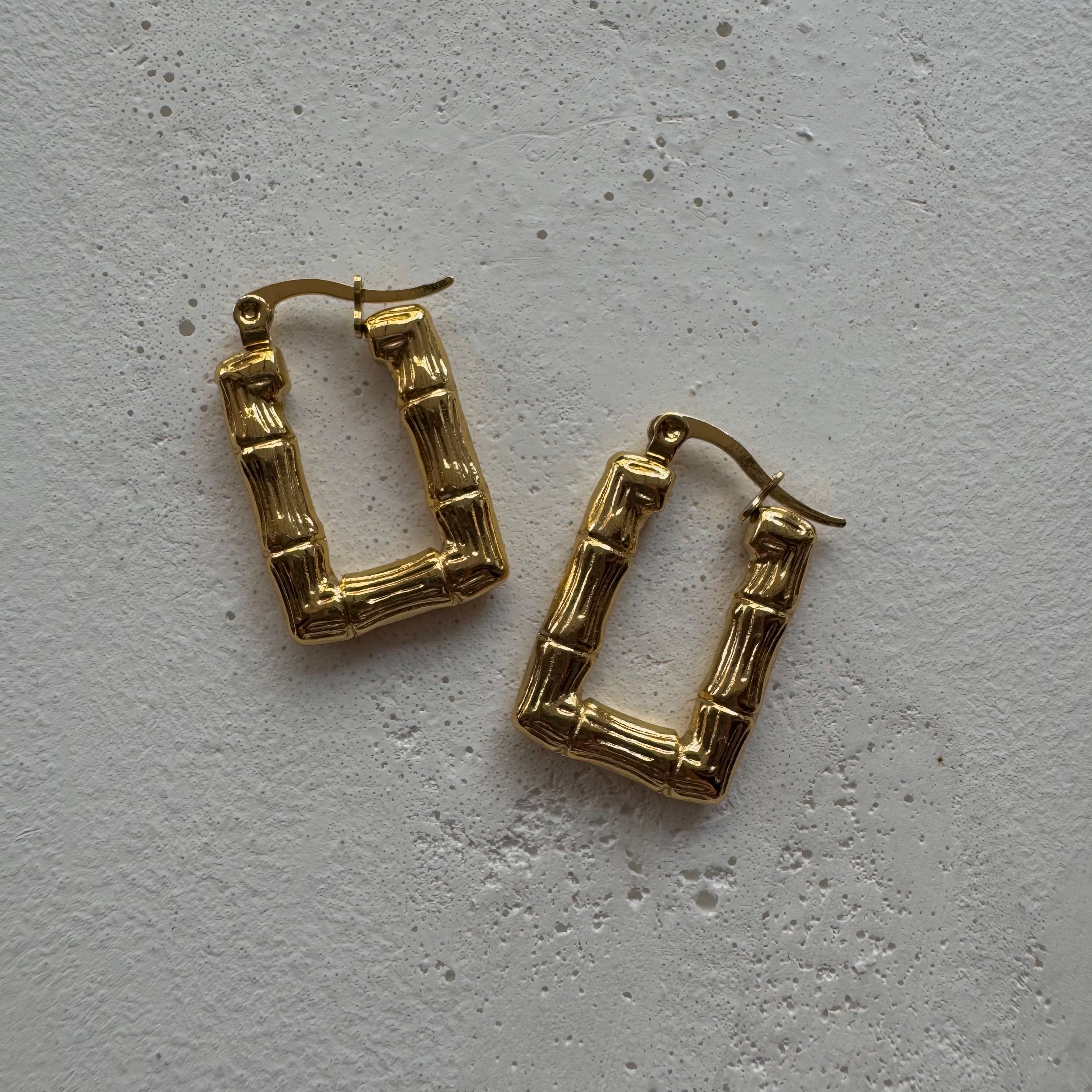 Çelik Vintage Gold Küpe