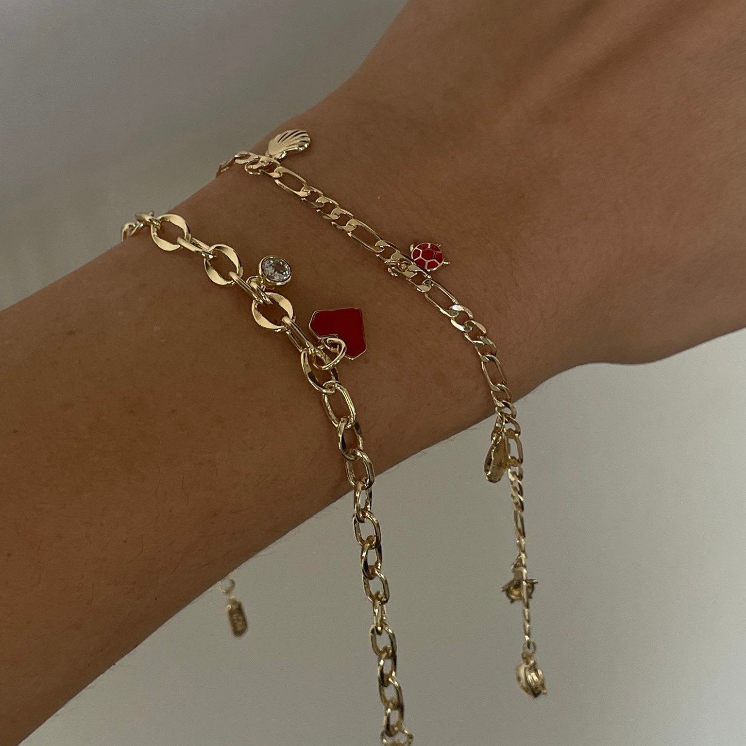 Vip Kırmızı Kalp Charm Bileklik