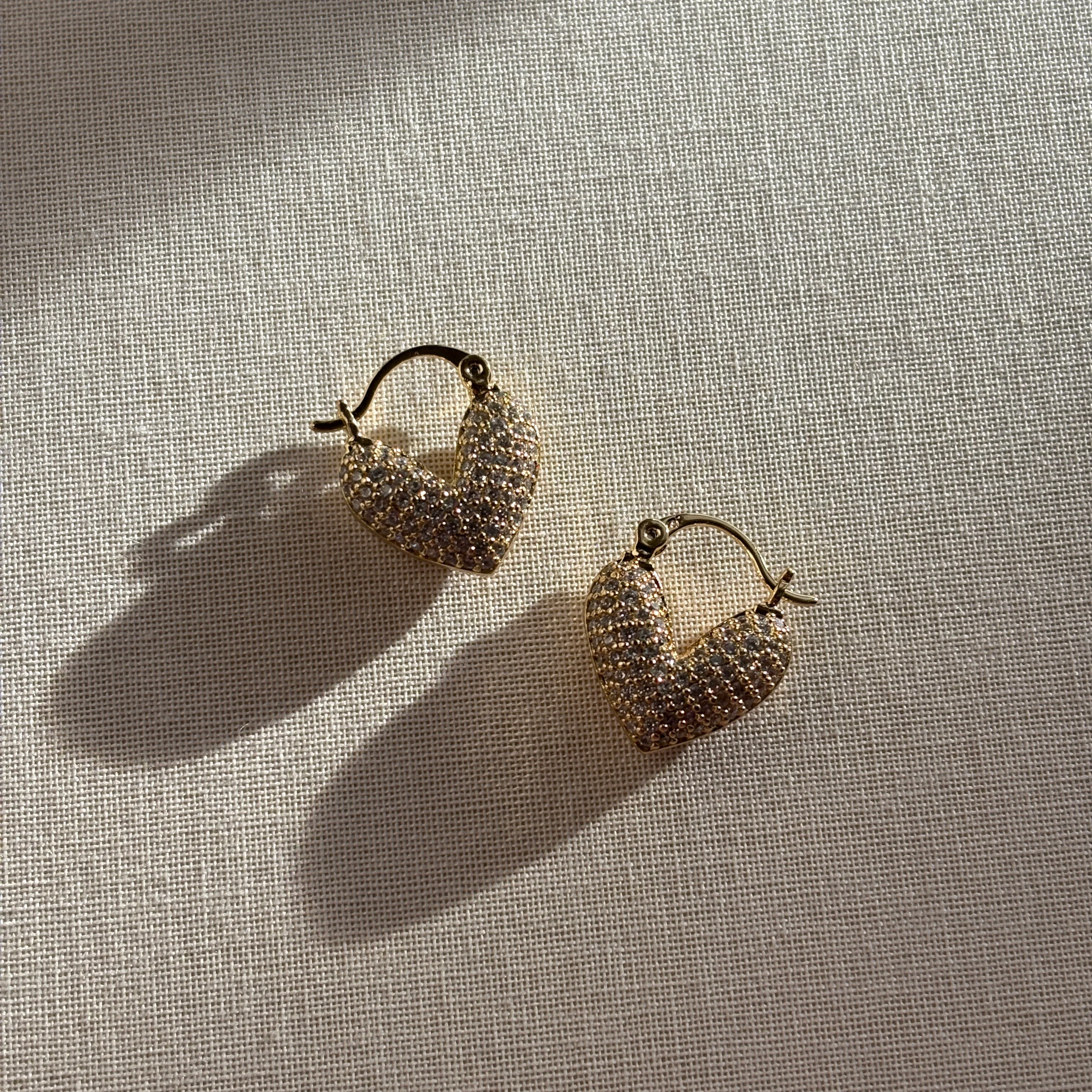 Xuping Mini Taşlı Kalp Detay Küpe