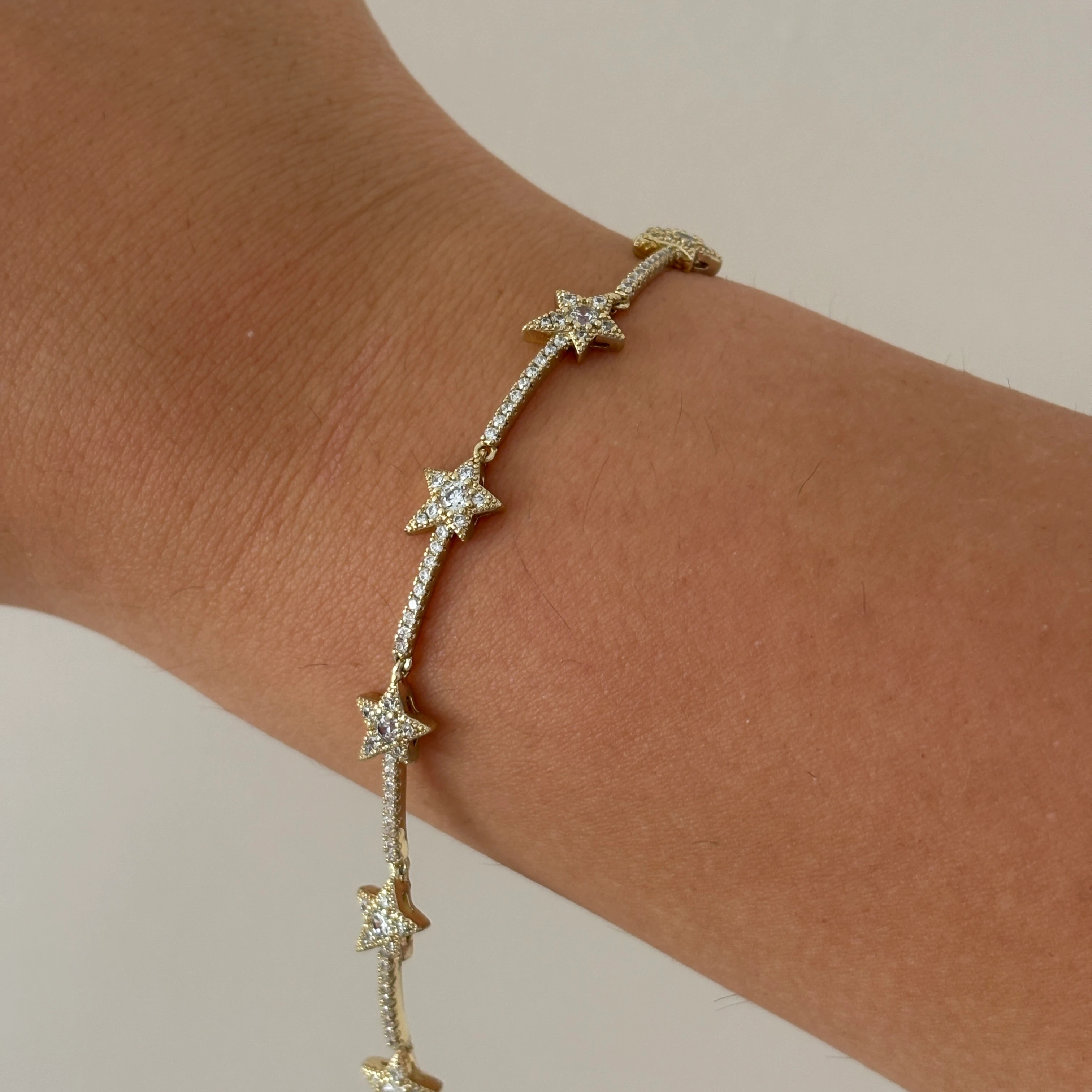 Xuping Yıldız Taşlı Gold Bileklik