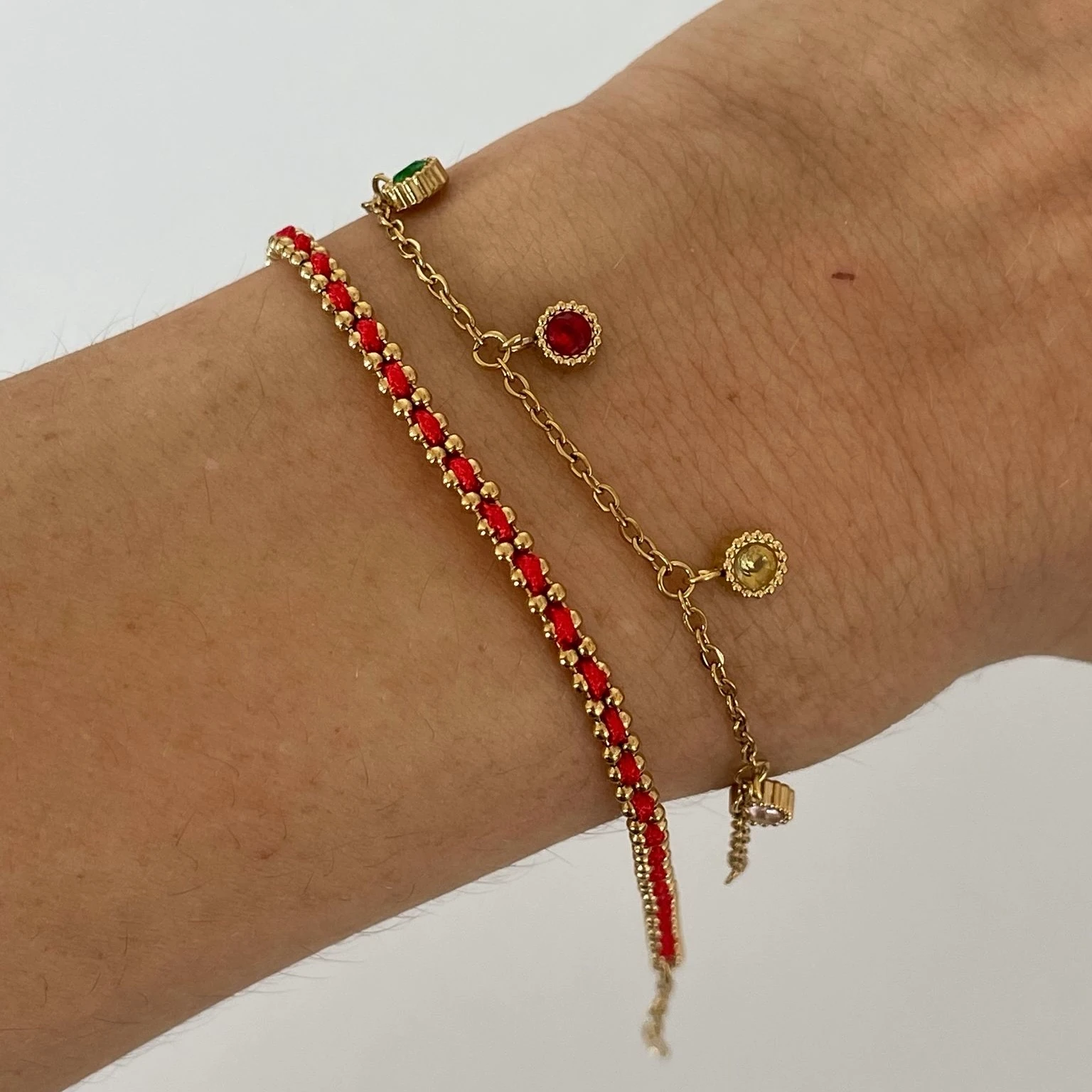 Çelik Pastel Renk Taş Bileklik