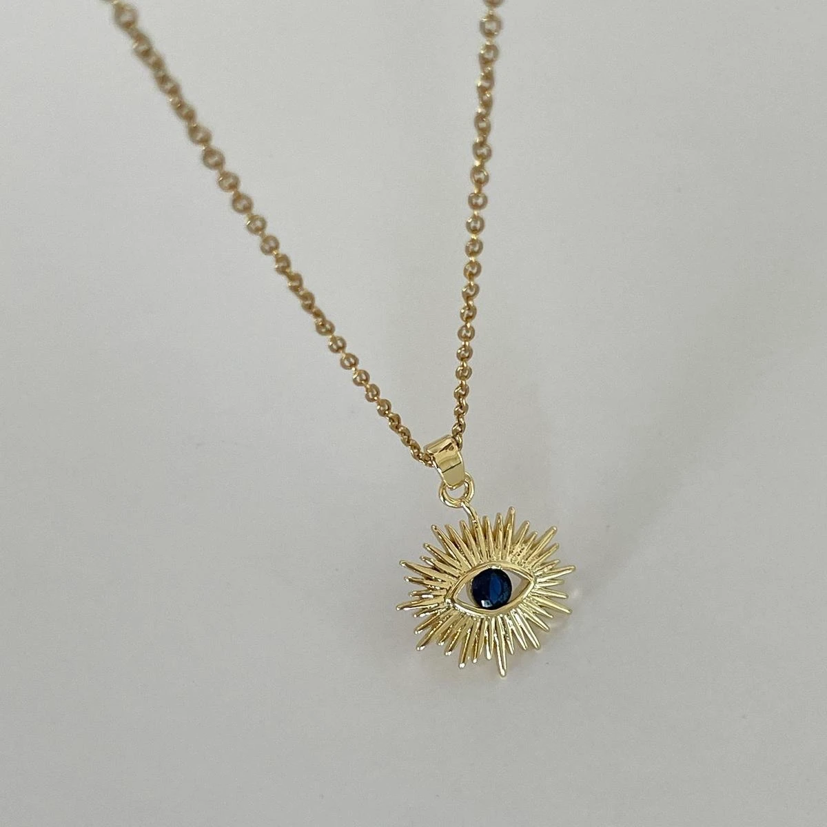 Çelik Lacivert Boho Eye Kolye