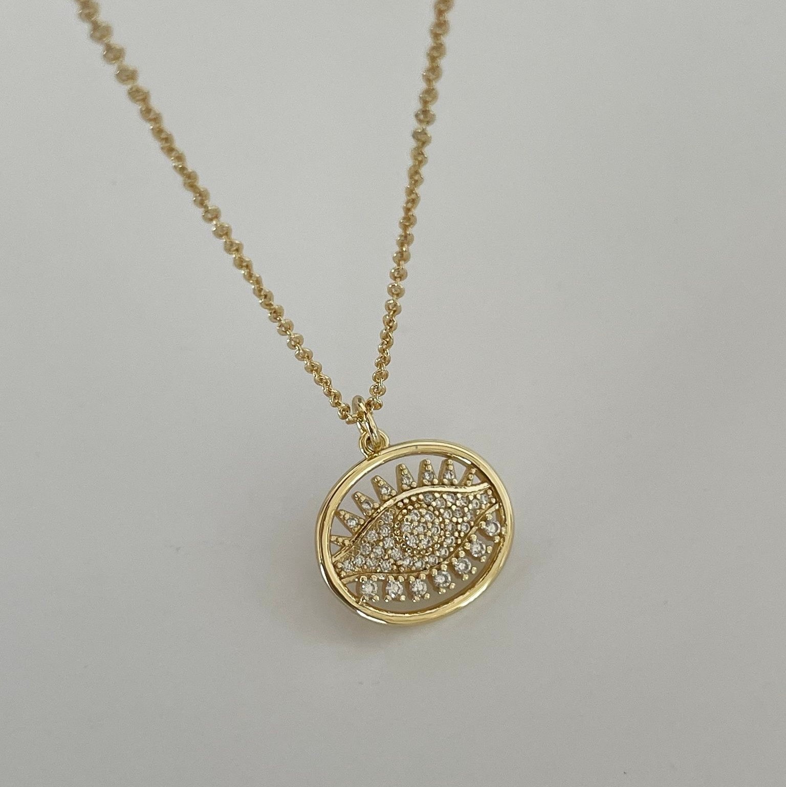 Vip 14k Taşlı Göz Kolye