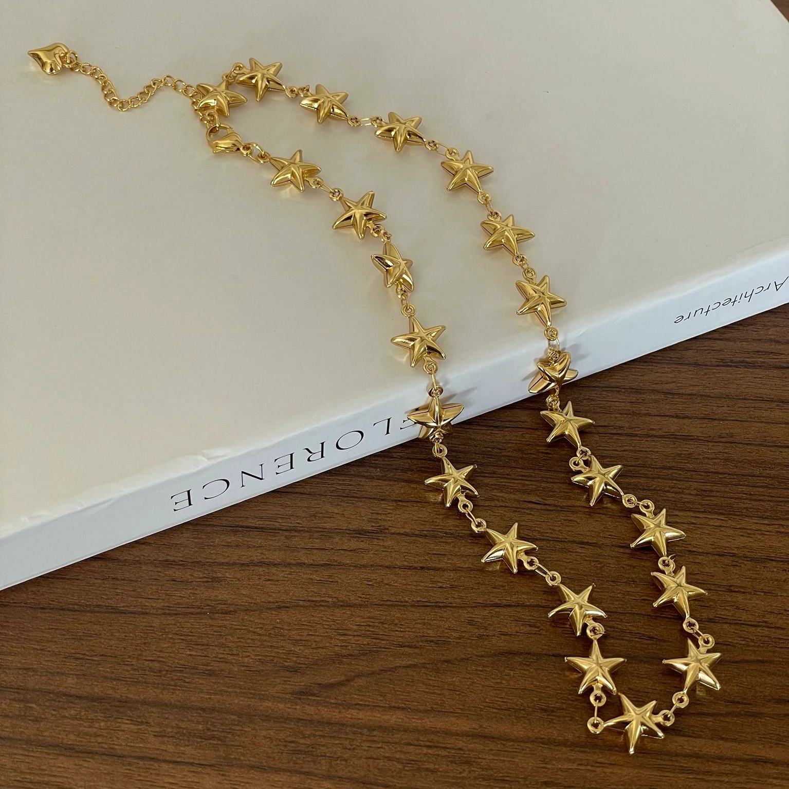 Çelik Yıldız Zincir Kolye