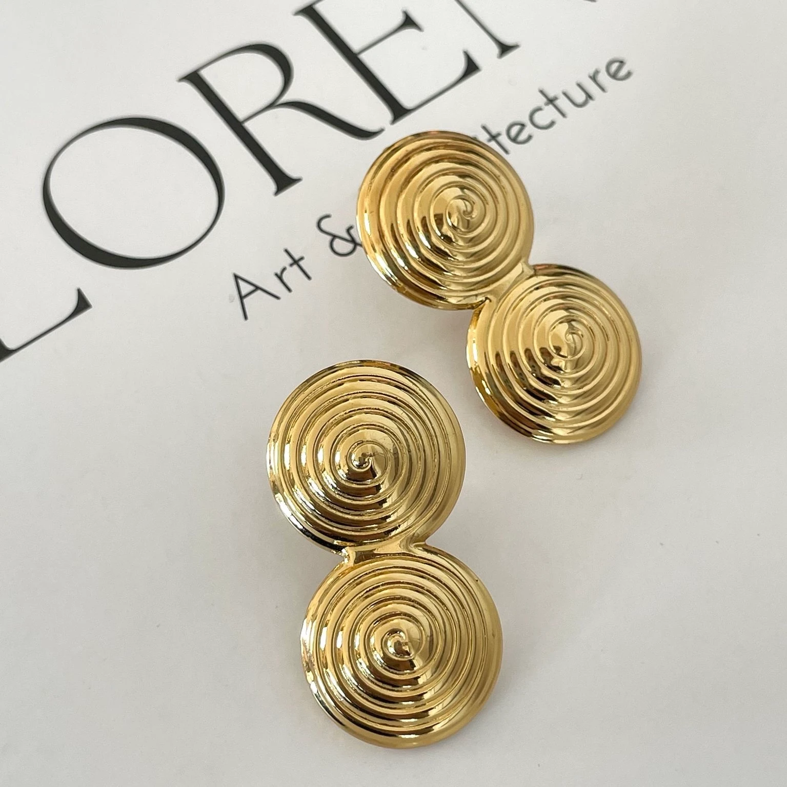 Çelil İkili Sarmal Desen Küpe