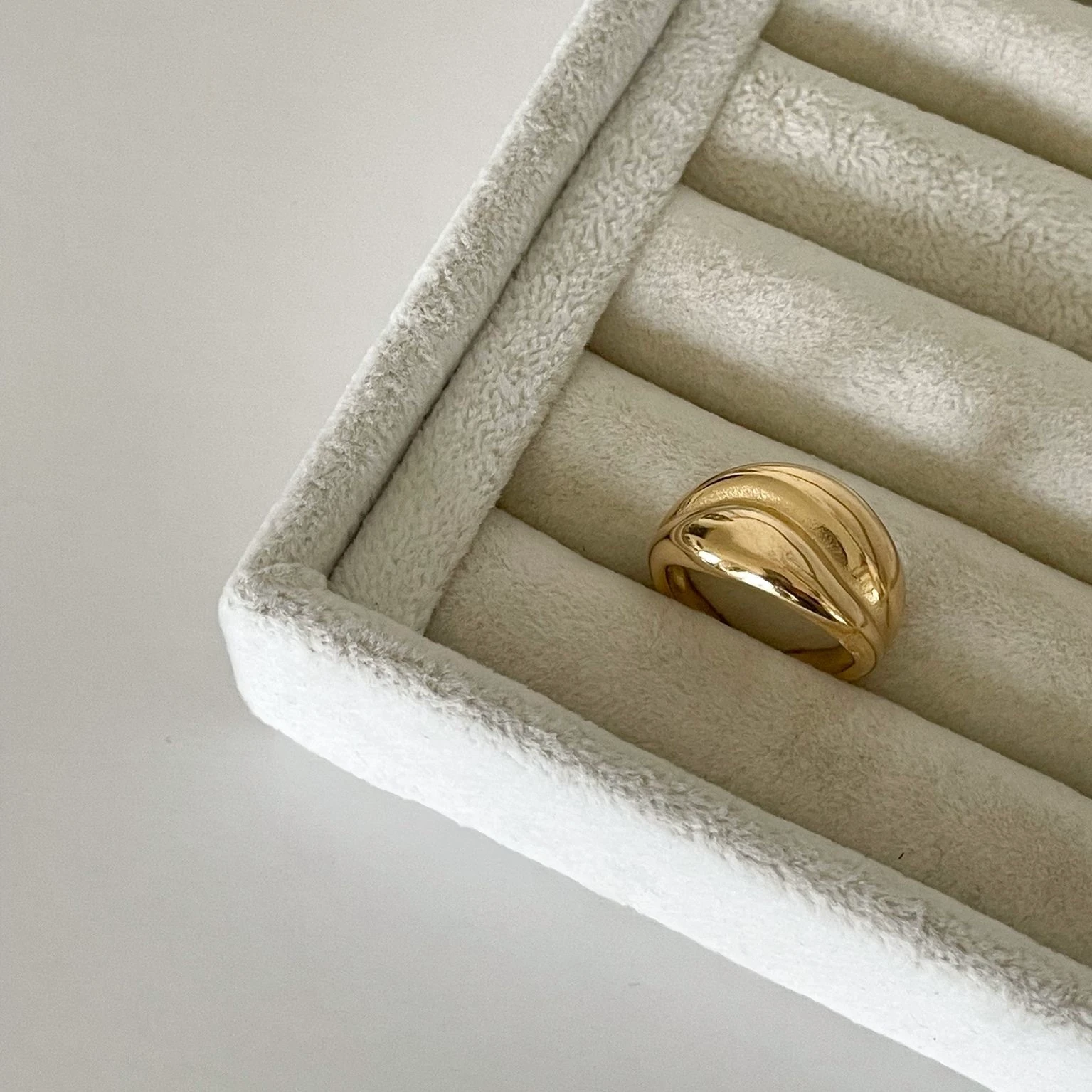 Çelik Çizgi Desen Yüzük