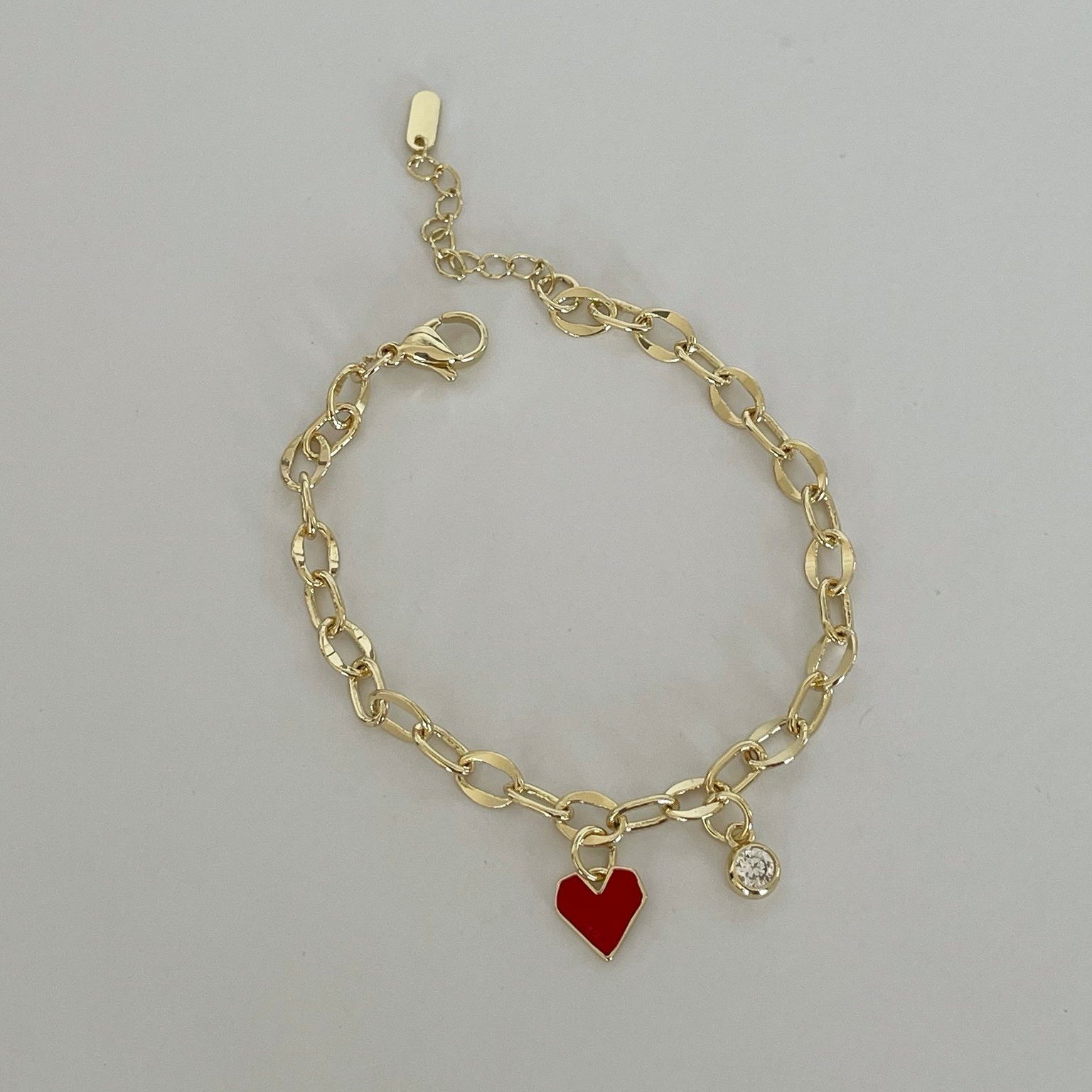 Vip Kırmızı Kalp Charm Bileklik