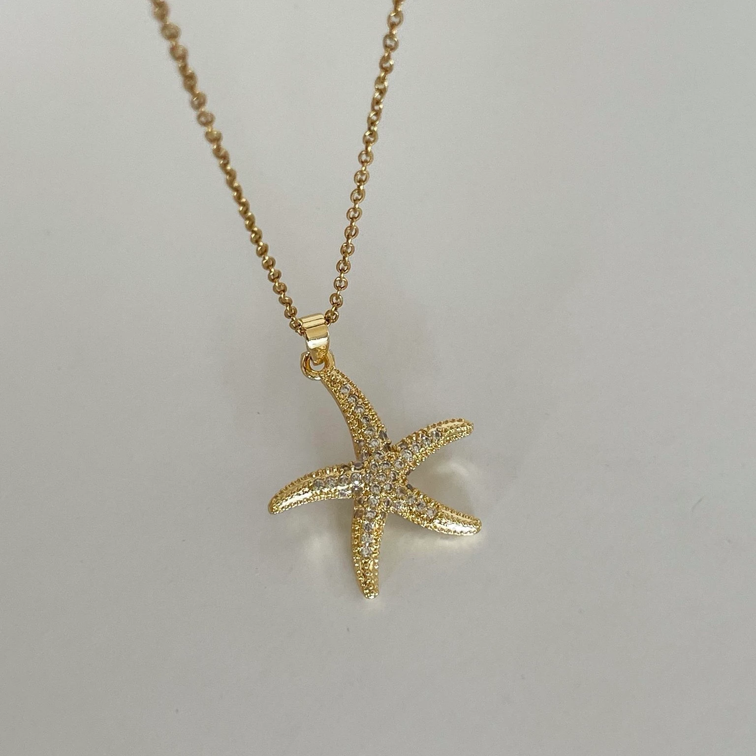 Çelik Taşlı Deniz Yıldızı Kolye