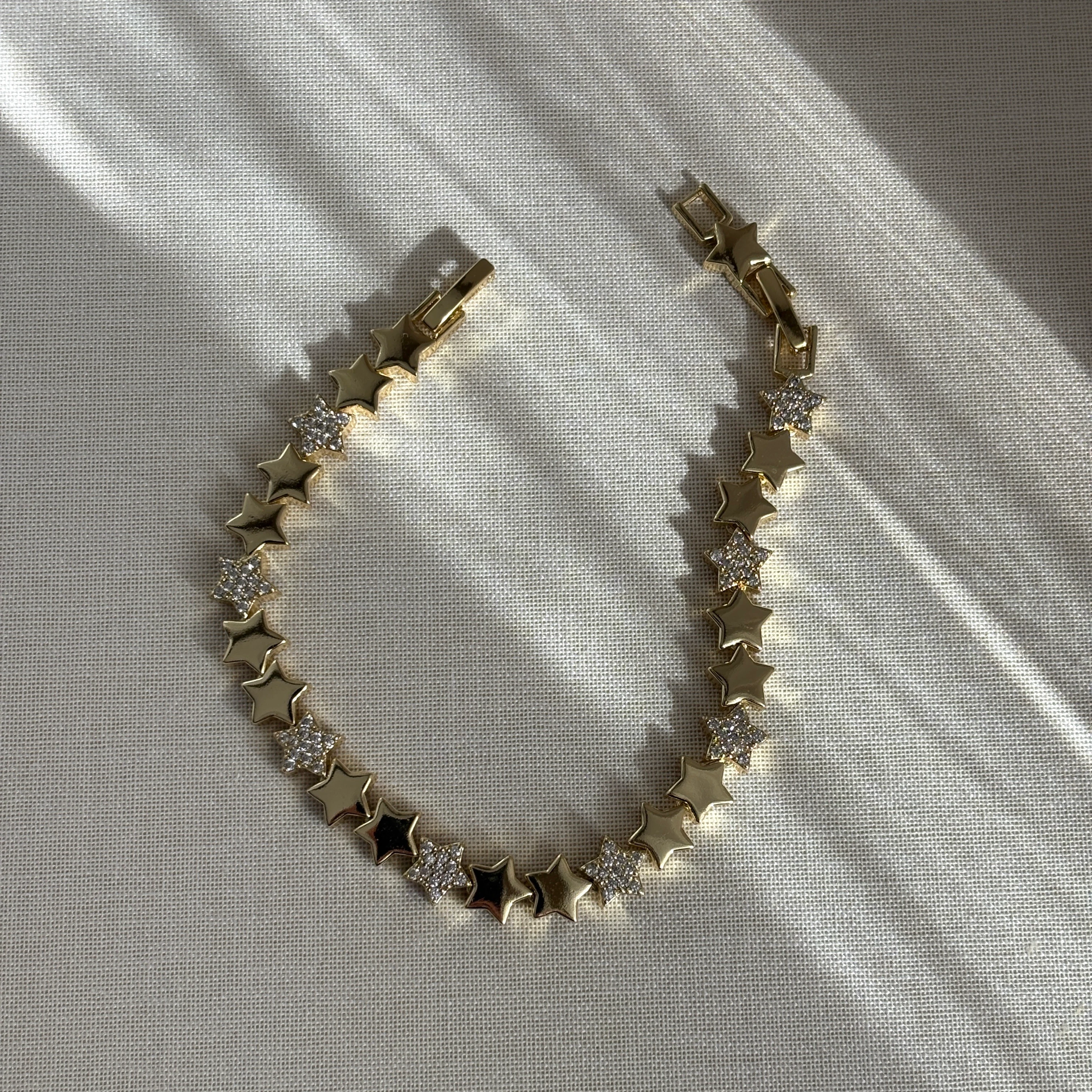 Vip 14k Taşlı Yıldız Bileklik