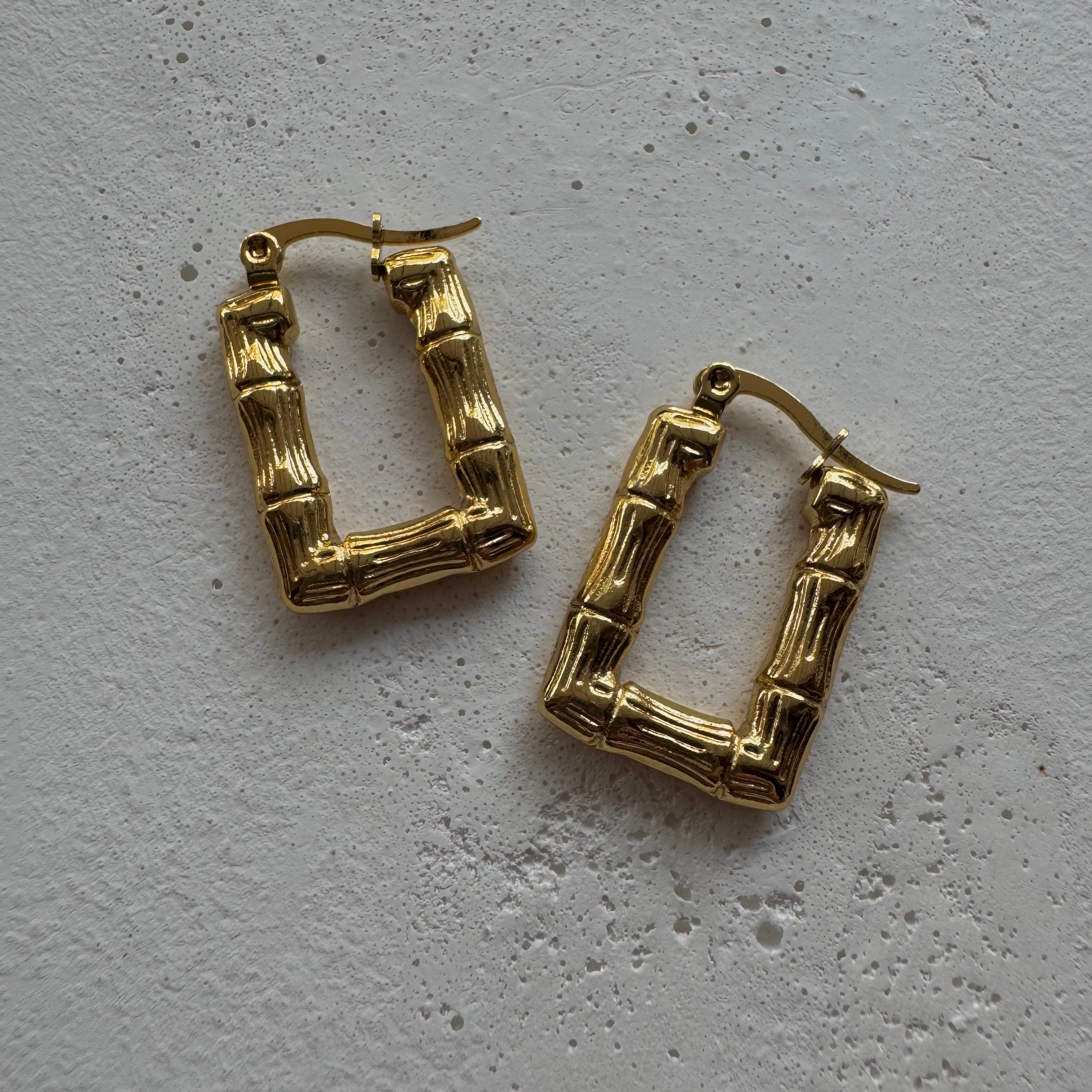 Çelik Vintage Gold Küpe