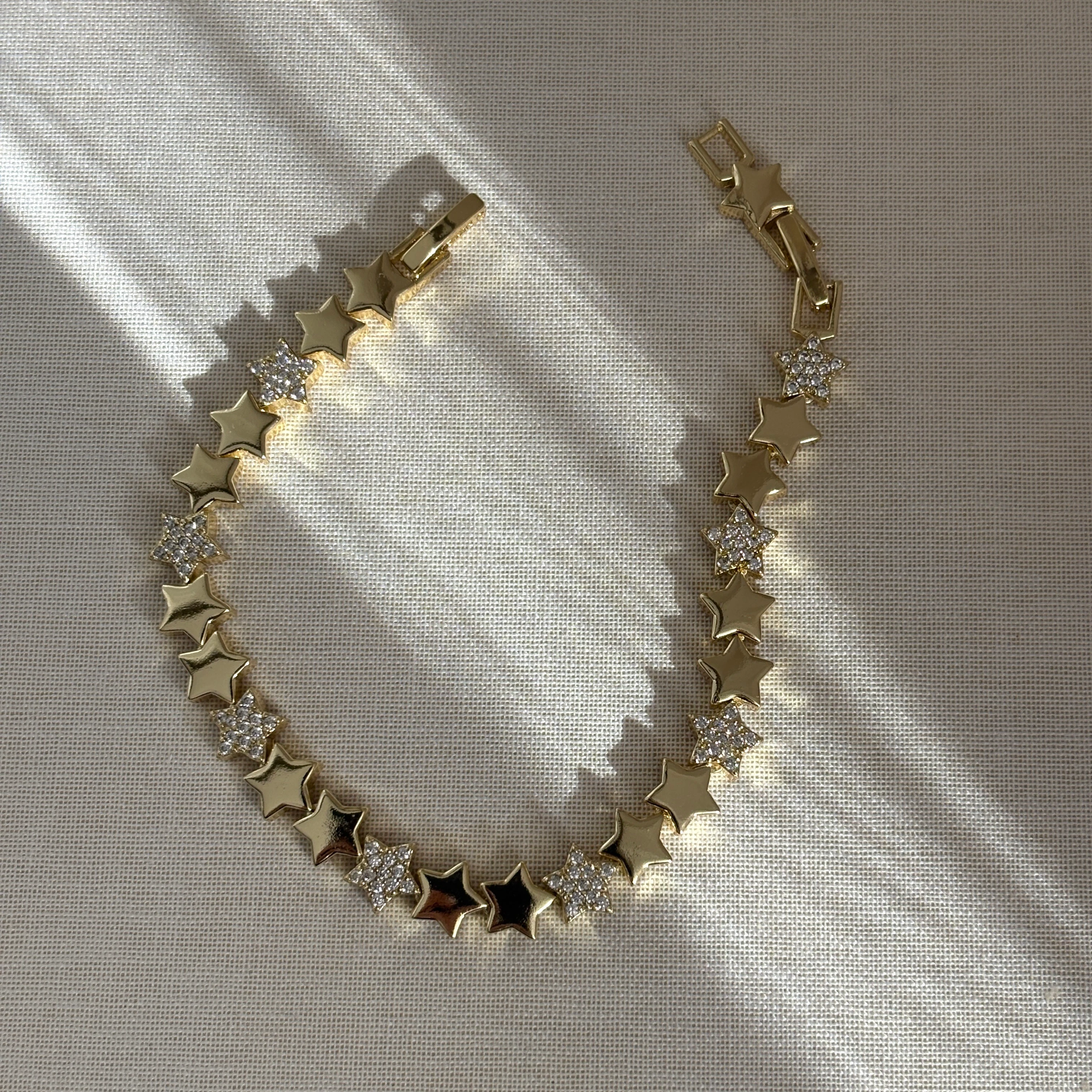 Vip 14k Taşlı Yıldız Bileklik