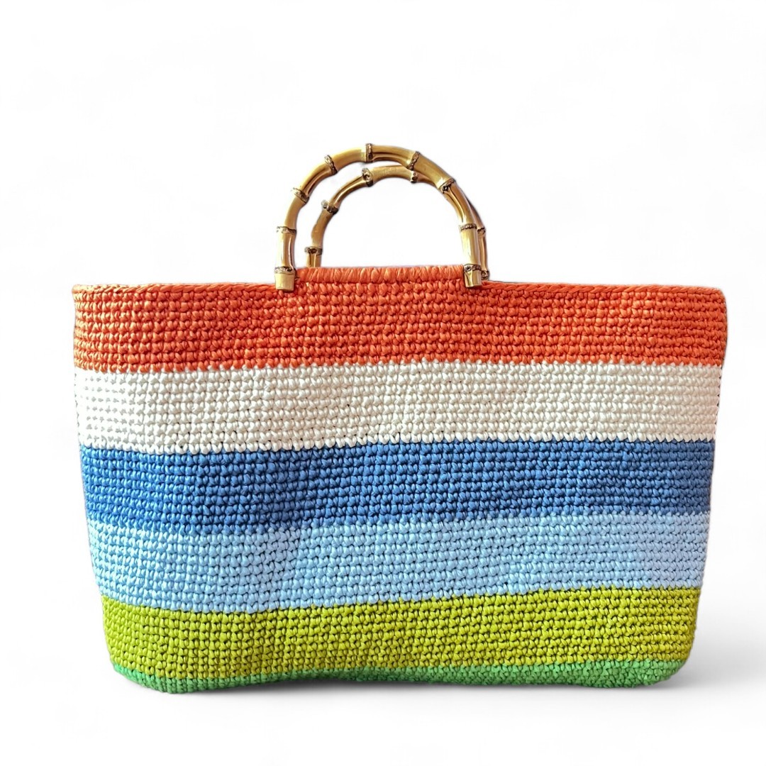 TWISTED RAFIA BEACH BAG