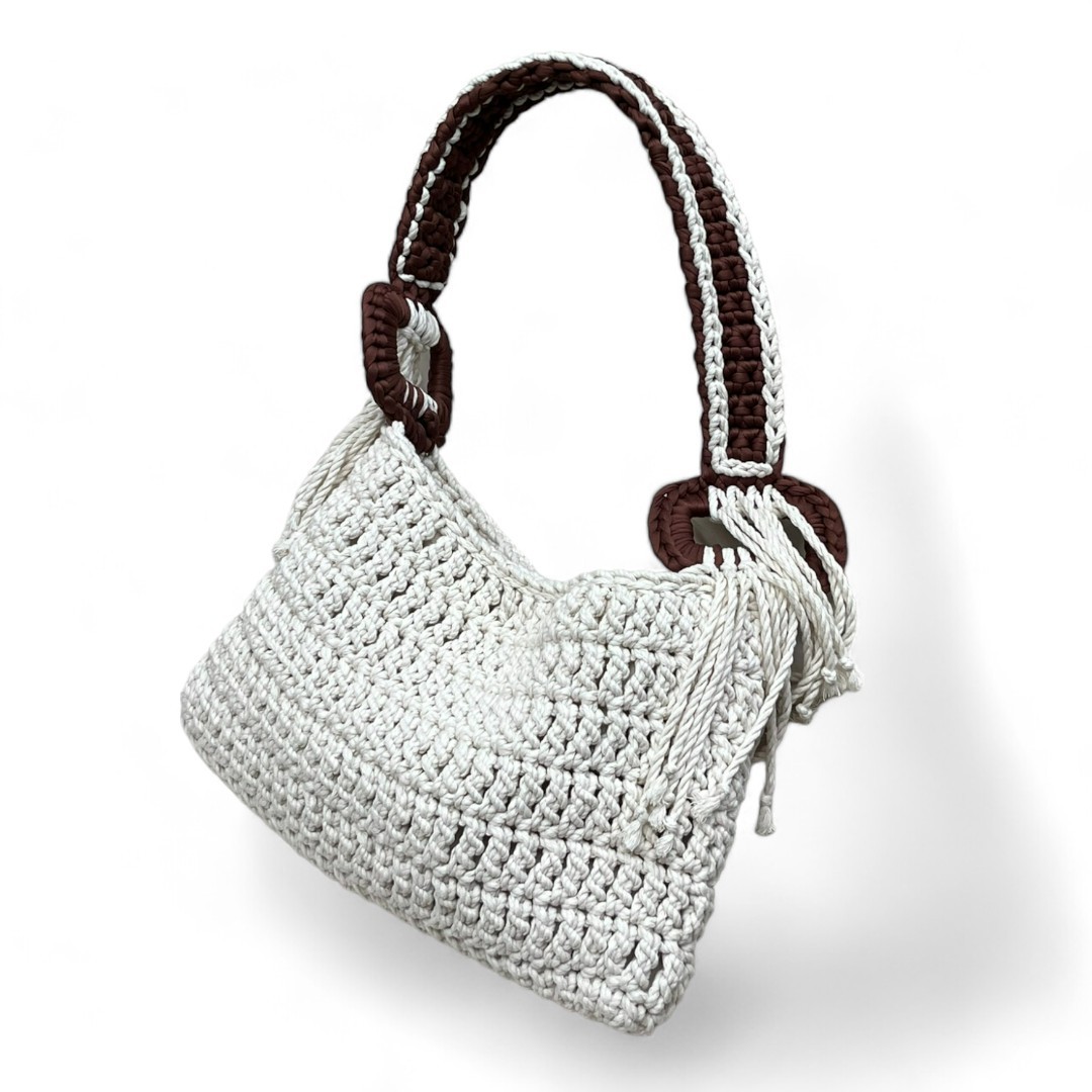 ETHNIC MAKROME CROCHET SHOULDER BAG 