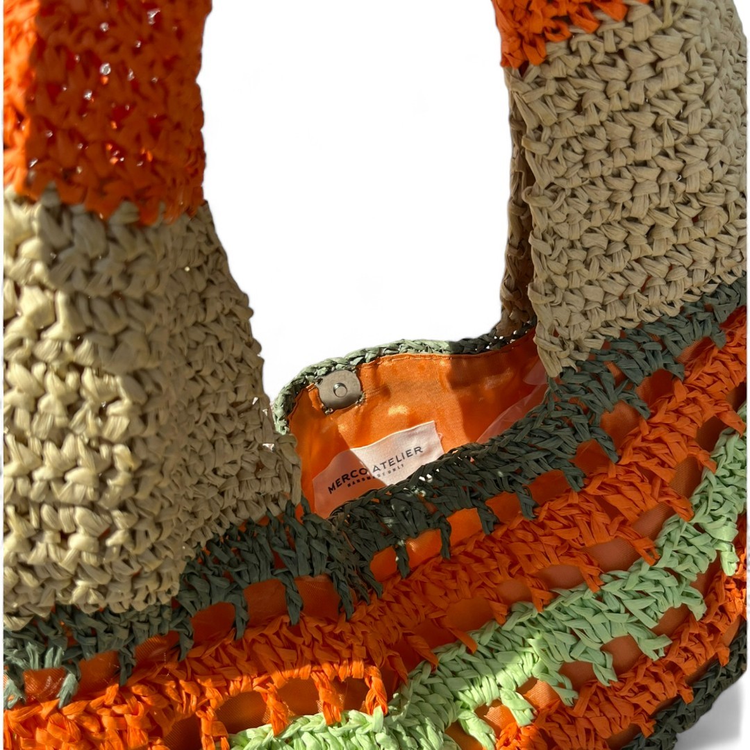 ORANJ CROCHET RAFIA  BAG