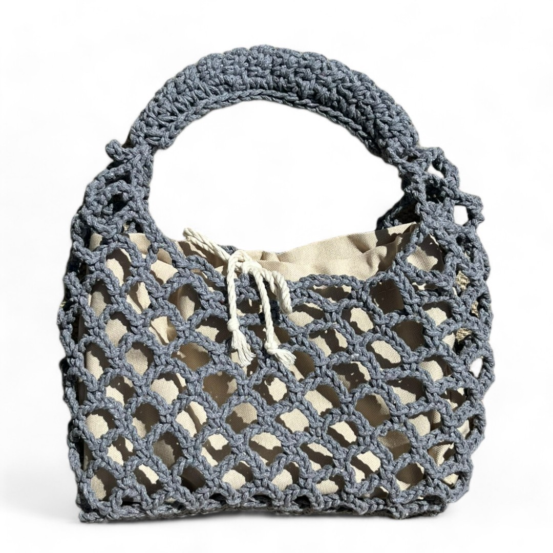 MAKROME CROCHET HANDBAG 