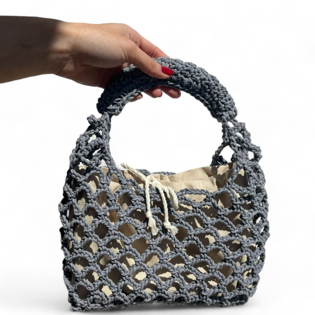 MAKROME CROCHET HANDBAG 