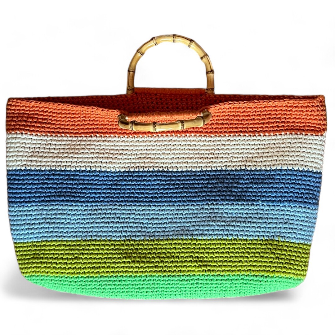 TWISTED RAFIA BEACH BAG