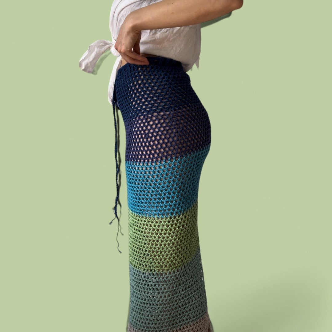 OCEON CROCHET LONG SKIRT