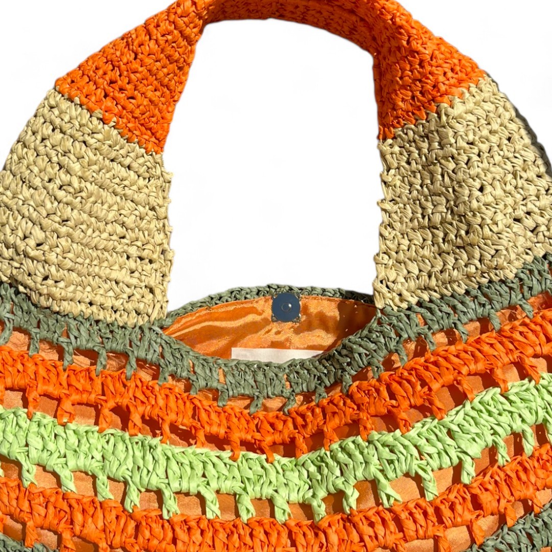 ORANJ CROCHET RAFIA  BAG