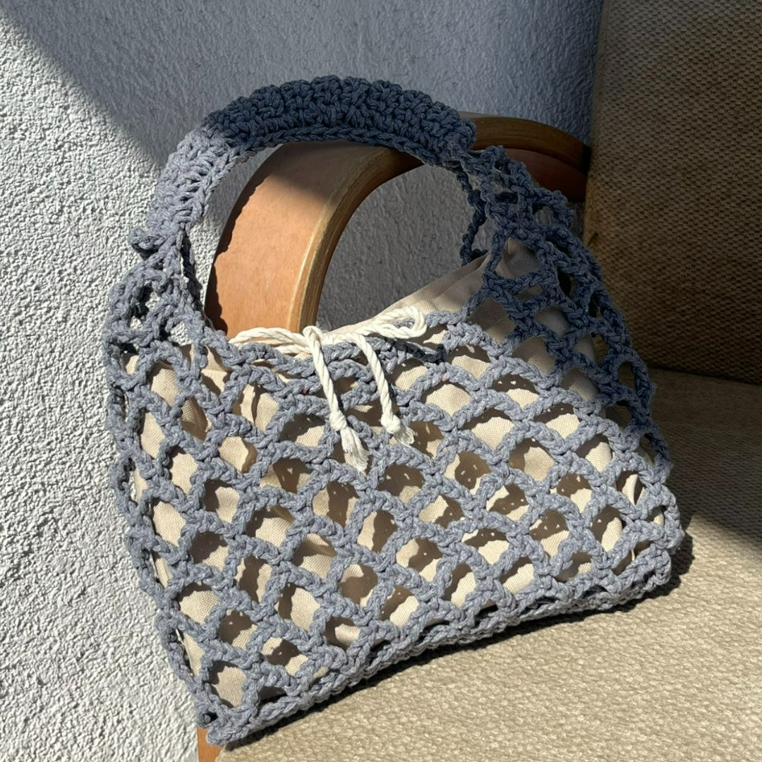 MAKROME CROCHET HANDBAG 