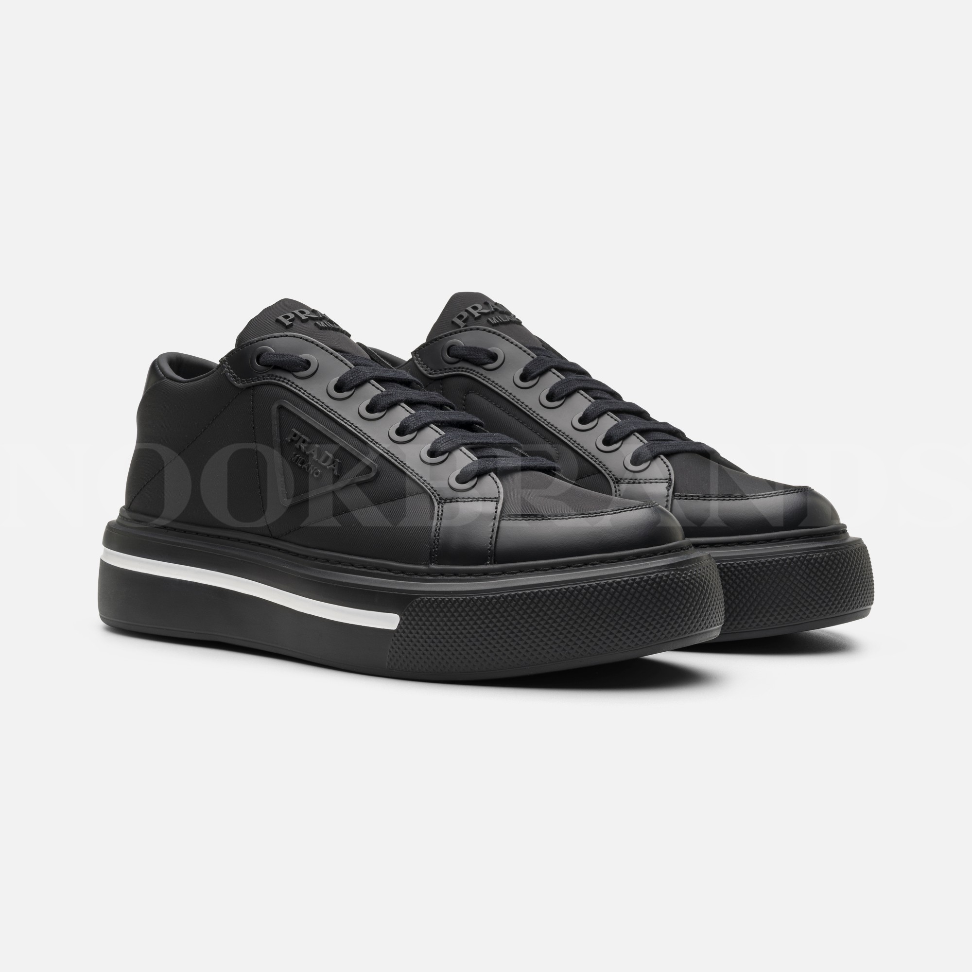 Macro Re-Nylon Siyah Erkek Deri Sneaker