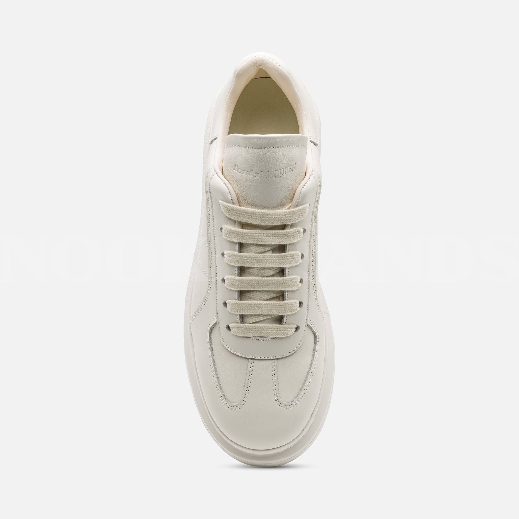 Oversize Kırık Beyaz Erkek Deri Sneaker