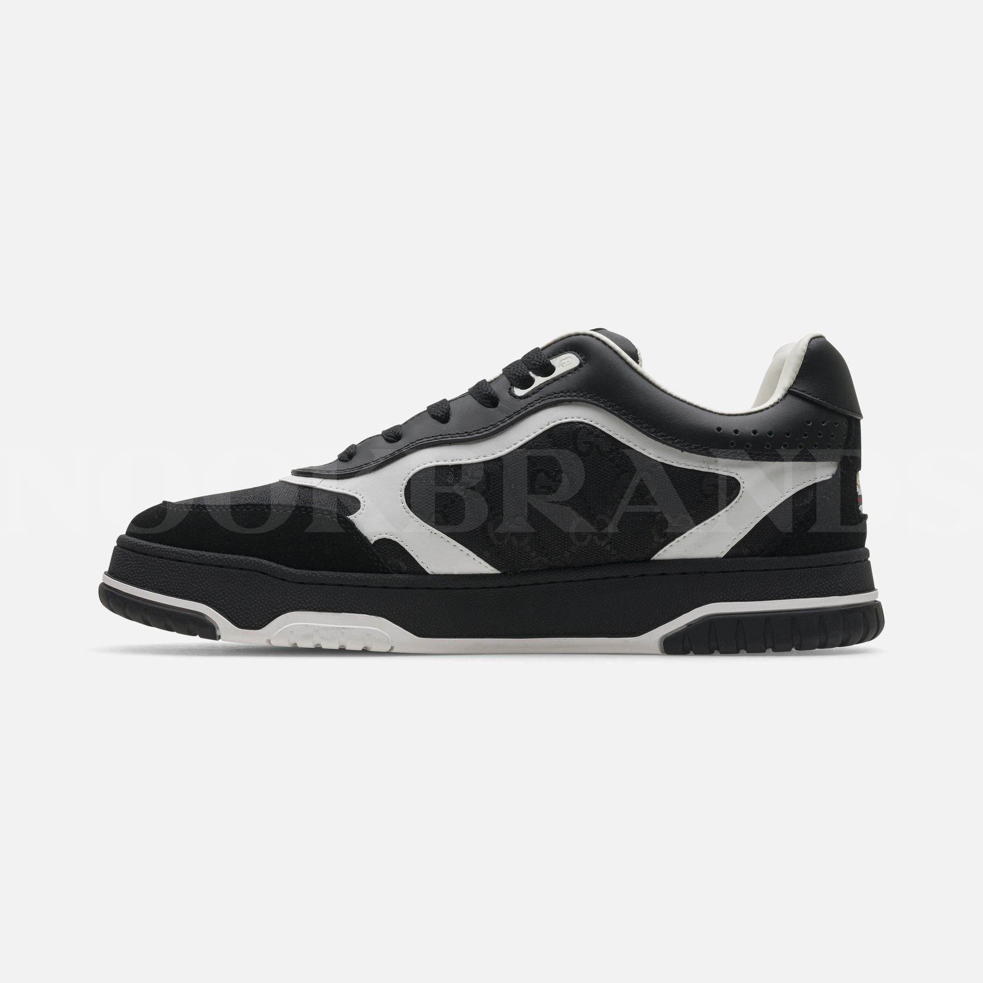 GG Re-Web Trainer Siyah Erkek Deri Sneaker
