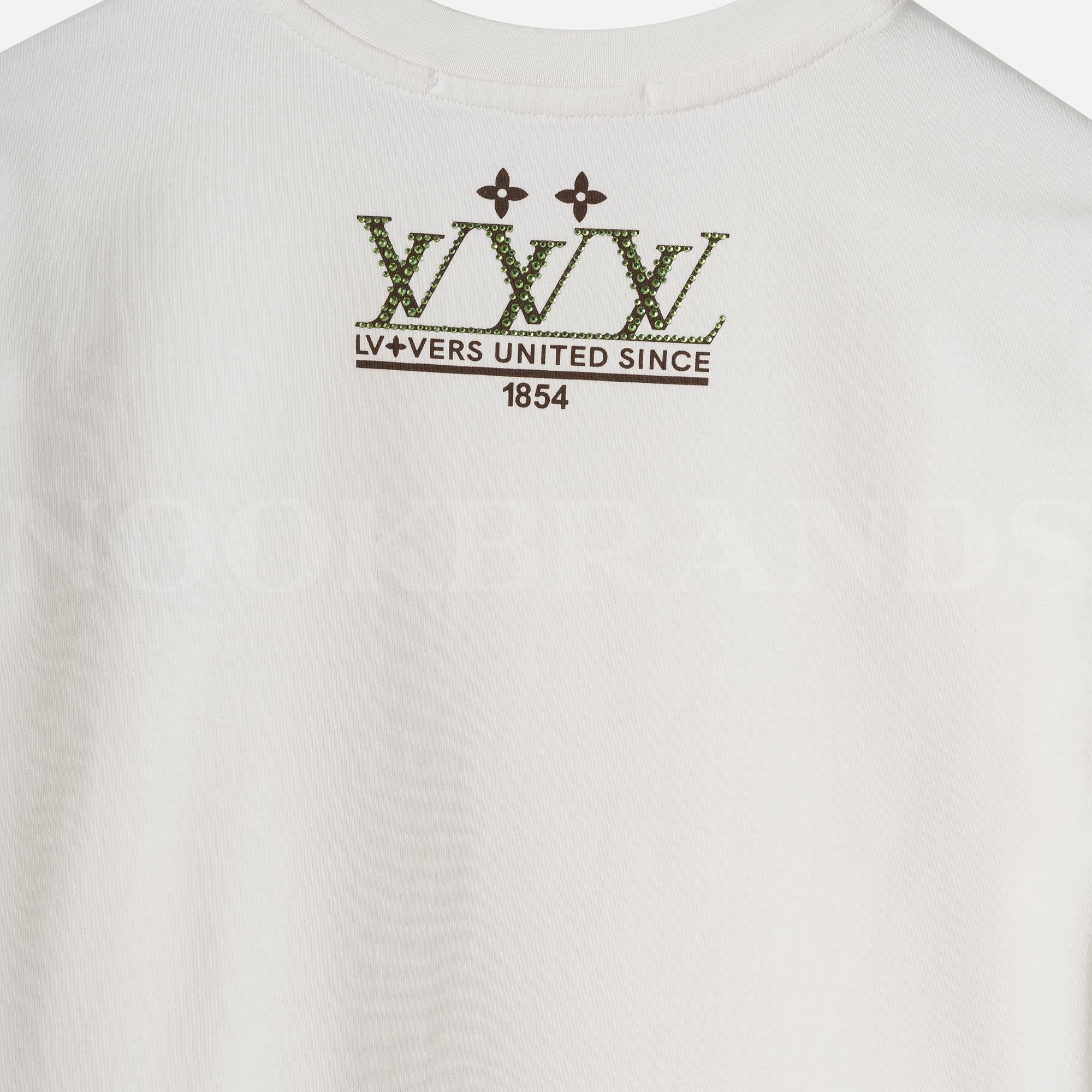 Beyaz Baskılı Logo Erkek T-shirt